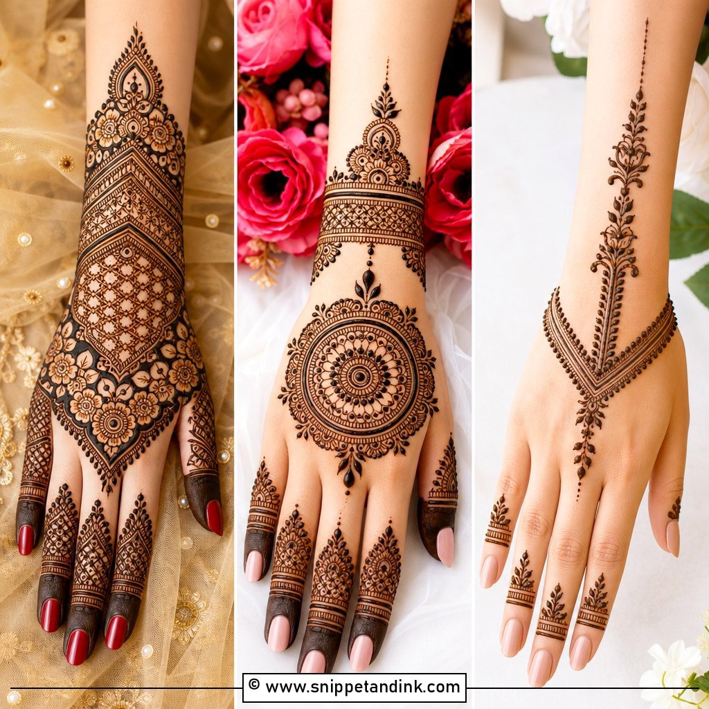 20 Bridal Mehndi Designs for Back Hand for Elegant Brides