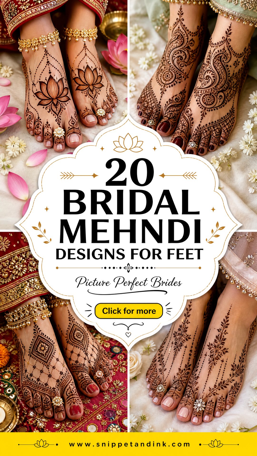 20 Bridal Mehndi Designs for Feet for Picture-Perfect Brides - 20 Bridal Mehndi Designs for Feet for Picture-Perfect Brides