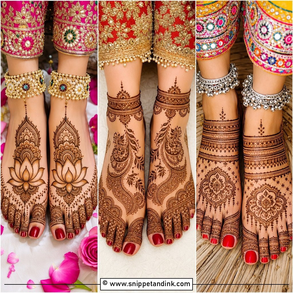 20 Bridal Mehndi Designs for Feet for Picture-Perfect Brides