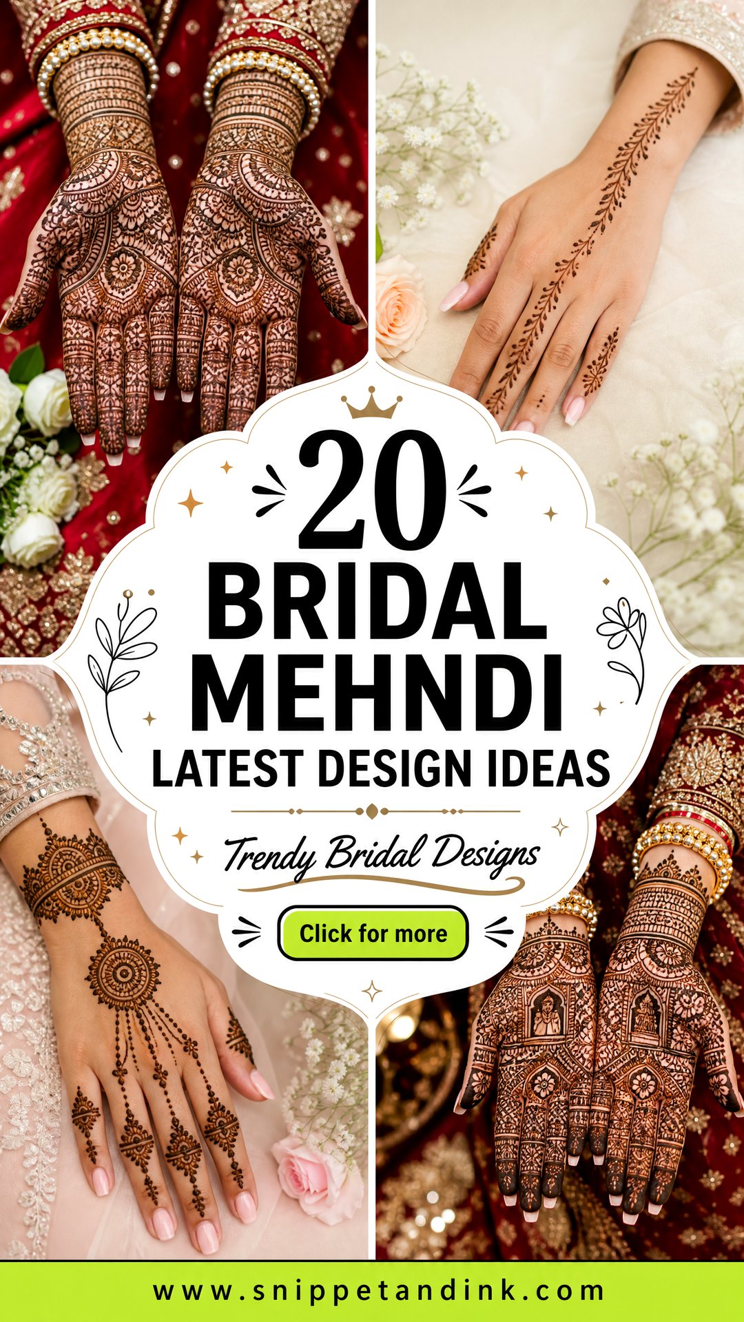 20 Bridal Mehndi Latest Design Ideas for Trendy Brides - 20 Bridal Mehndi Latest Design Ideas for Trendy Brides