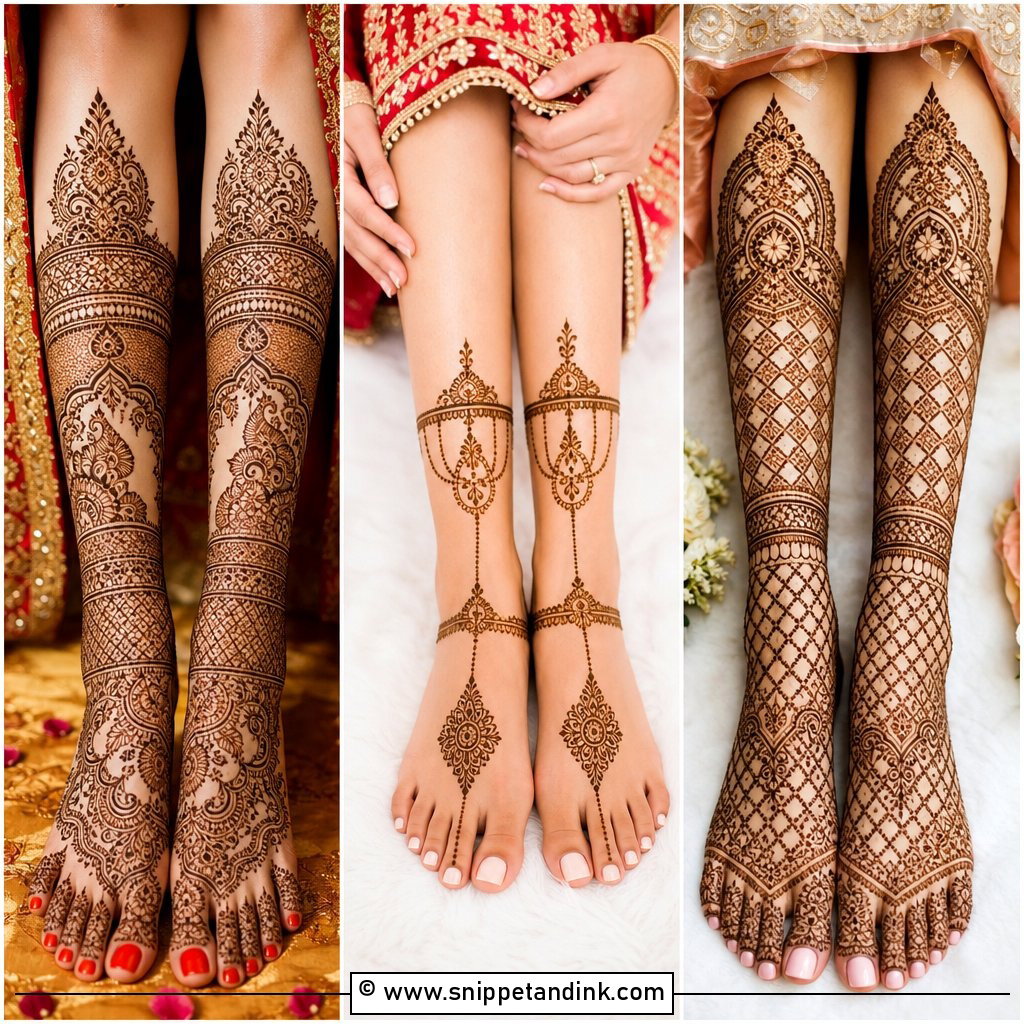 20 Bridal Mehndi Mehandi Designs for Legs Brides Love