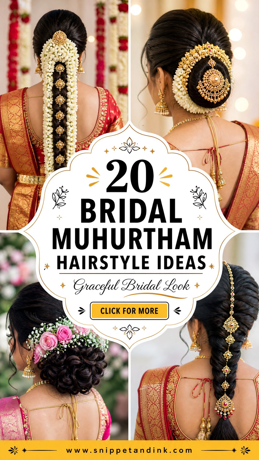 20 Bridal Muhurtham Hairstyle Ideas for a Graceful Look - 20 Bridal Muhurtham Hairstyle Ideas for a Graceful Look