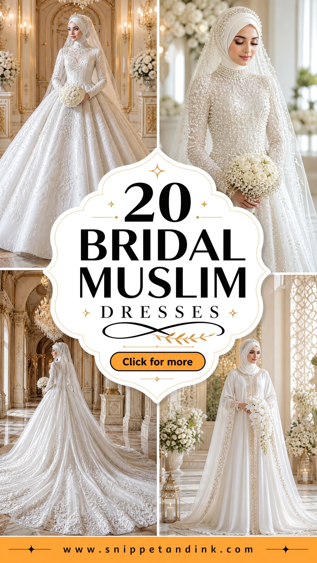 20 Bridal Muslim Dresses for Elegant Modest Wedding Style - 20 Bridal Muslim Dresses for Elegant, Modest Wedding Style