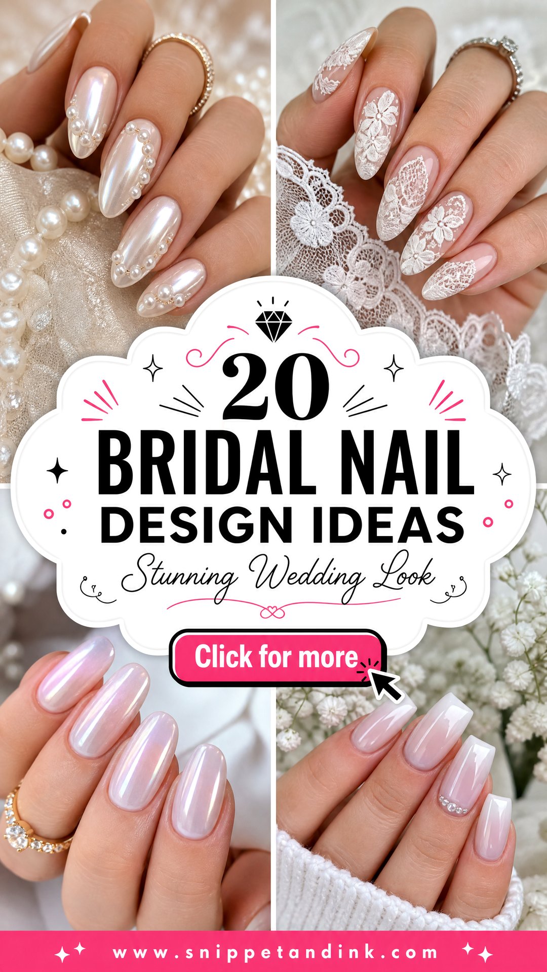 20 Bridal Nail Design Ideas for a Stunning Wedding Look - 20 Bridal Nail Design Ideas for a Stunning Wedding Look