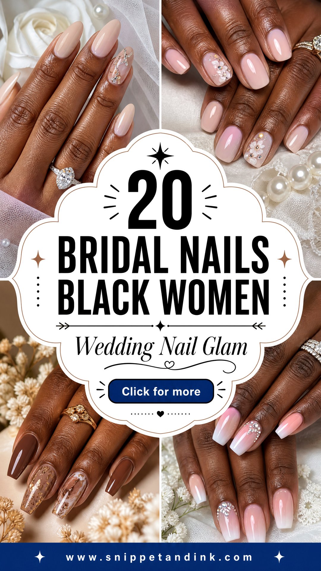 20 Bridal Nails Black Women Will Love for Wedding Glam - 20 Bridal Nails Black Women Will Love for Wedding Glam