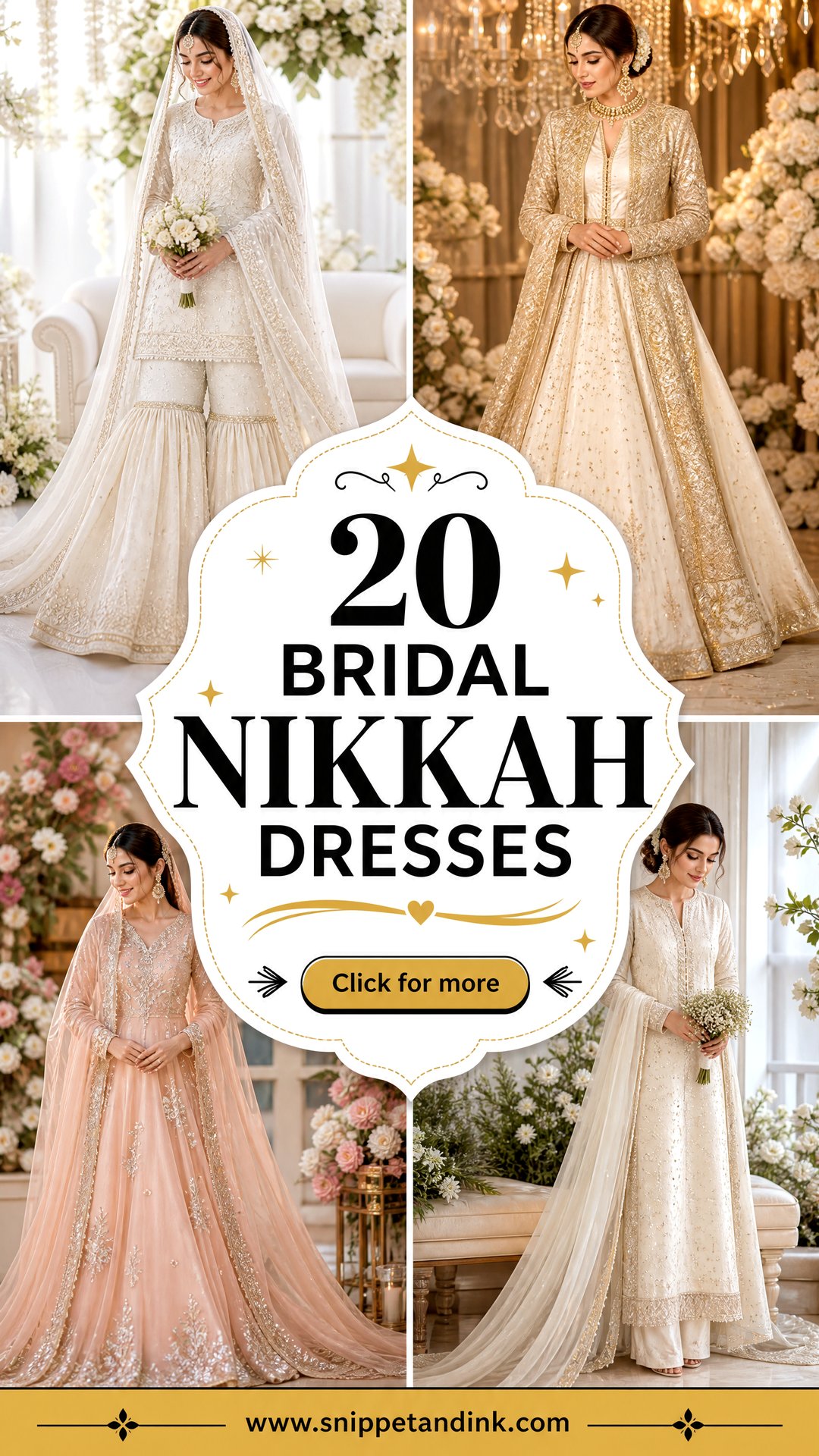 20 Bridal Nikkah Dresses for a Timeless Elegant Ceremony - 20 Bridal Nikkah Dresses for a Timeless, Elegant Ceremony