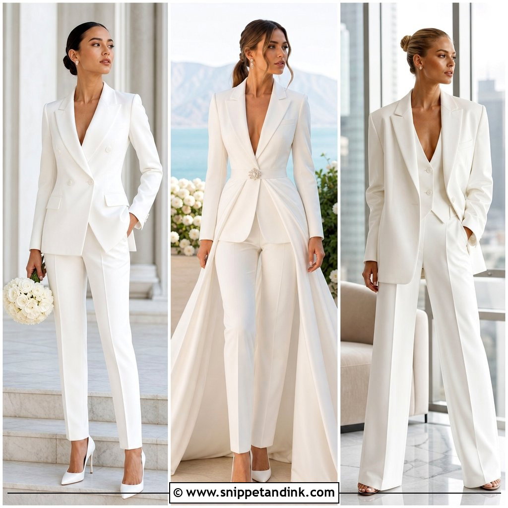 20 Bridal Pant Suit Ideas for Chic Modern Wedding Style
