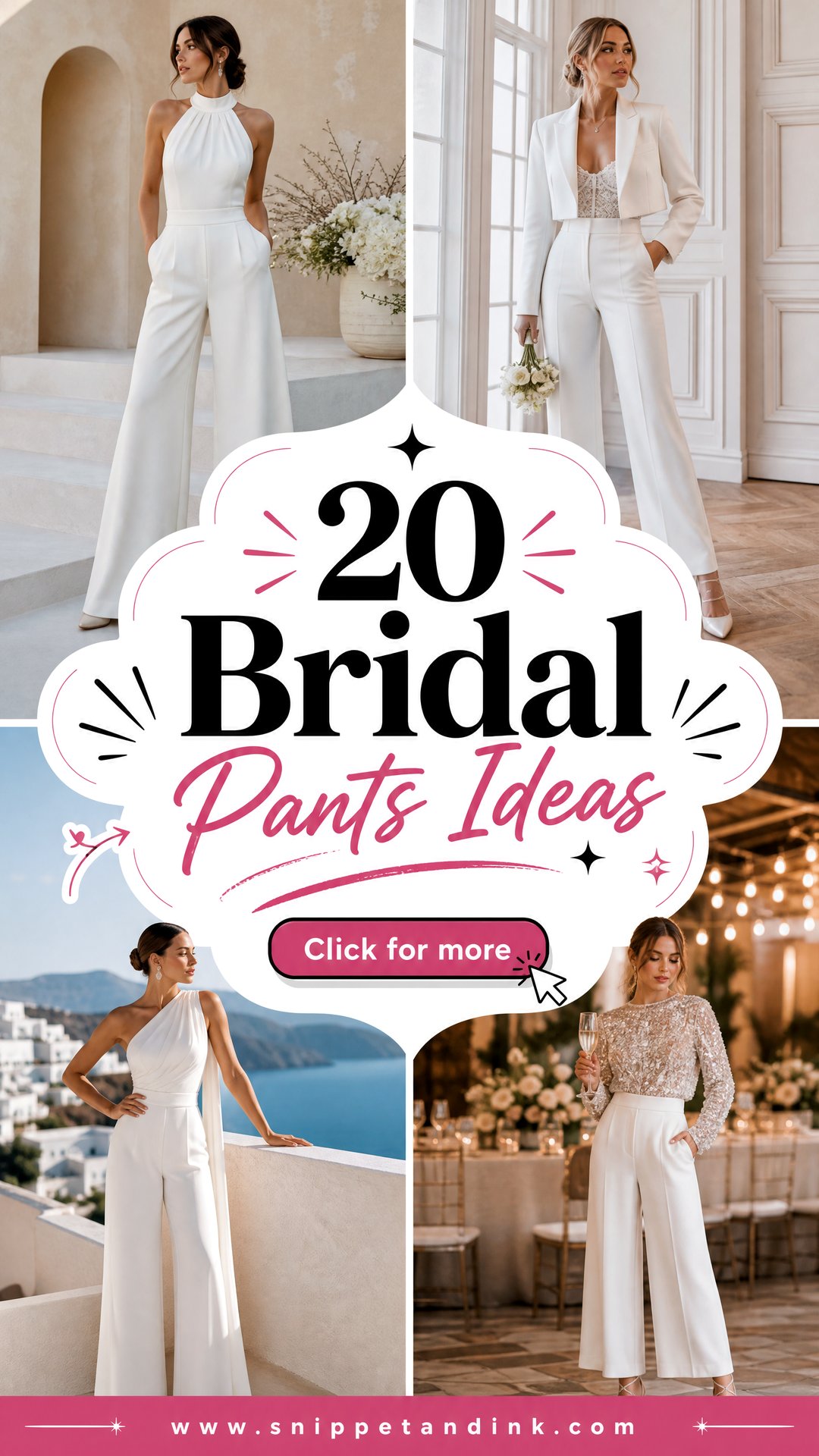 20 Bridal Pants Ideas for Chic Comfortable Wedding Style - 20 Bridal Pants Ideas for Chic, Comfortable Wedding Style