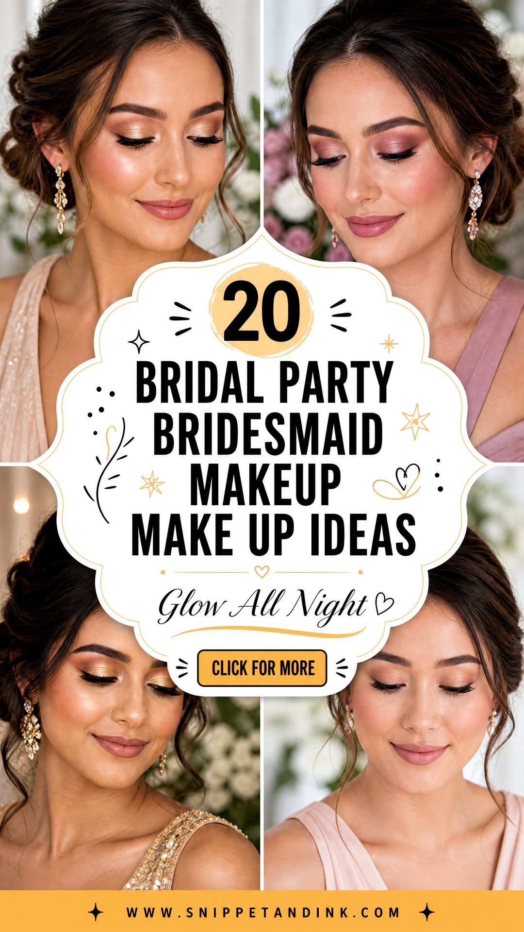20 Bridal Party Bridesmaid Makeup Make Up Ideas to Glow - 20 Bridal Party Bridesmaid Makeup Make Up Ideas to Glow
