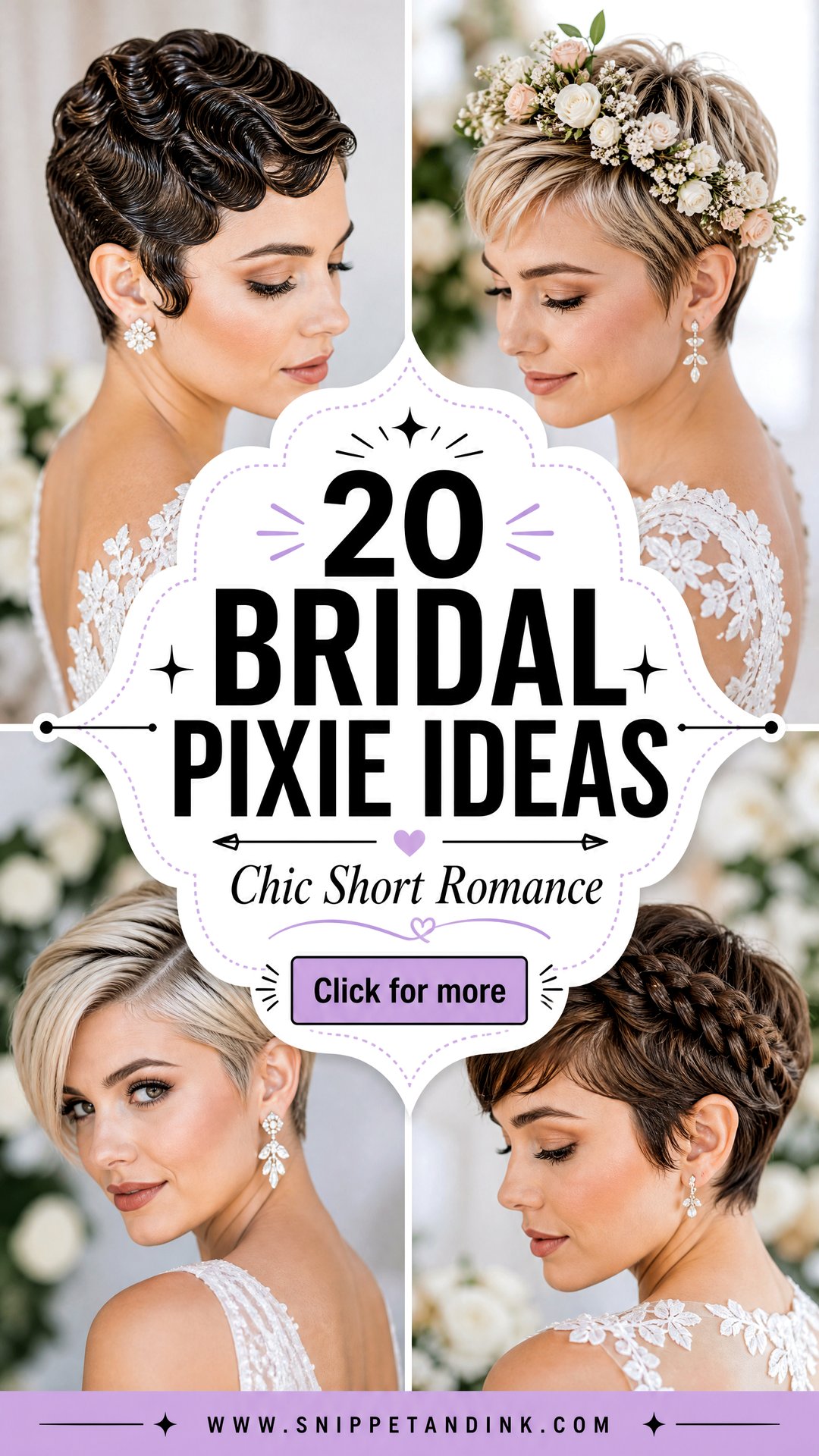 20 Bridal Pixie Ideas for Chic Short-Hair Brides - 20 Bridal Pixie Ideas for Chic Short-Hair Brides
