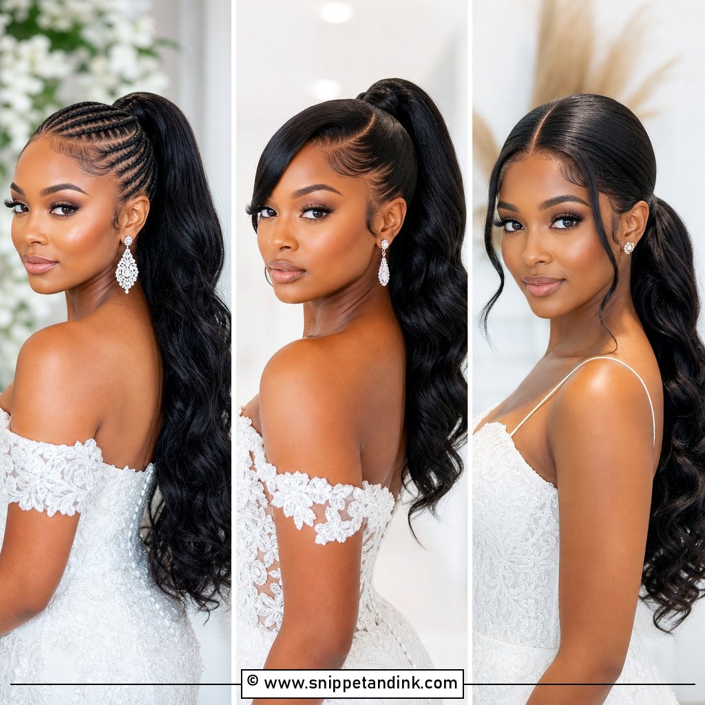 20 Bridal Ponytail Hairstyles Black Women Will Love