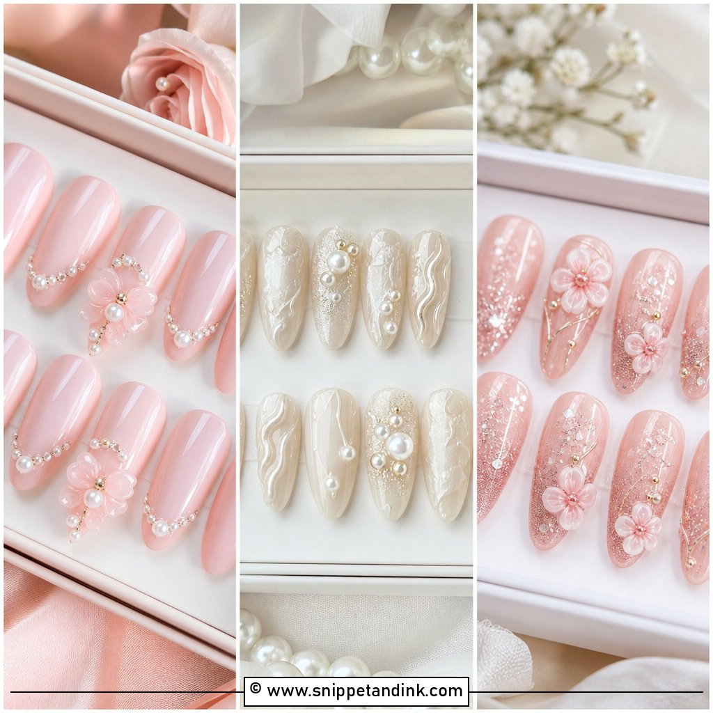 20 Bridal Press on Nails for Easy Wedding Glam