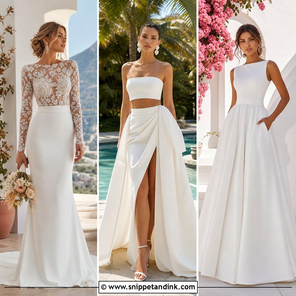 20 Bridal Skirt and Top Ideas for a Chic Modern Wedding