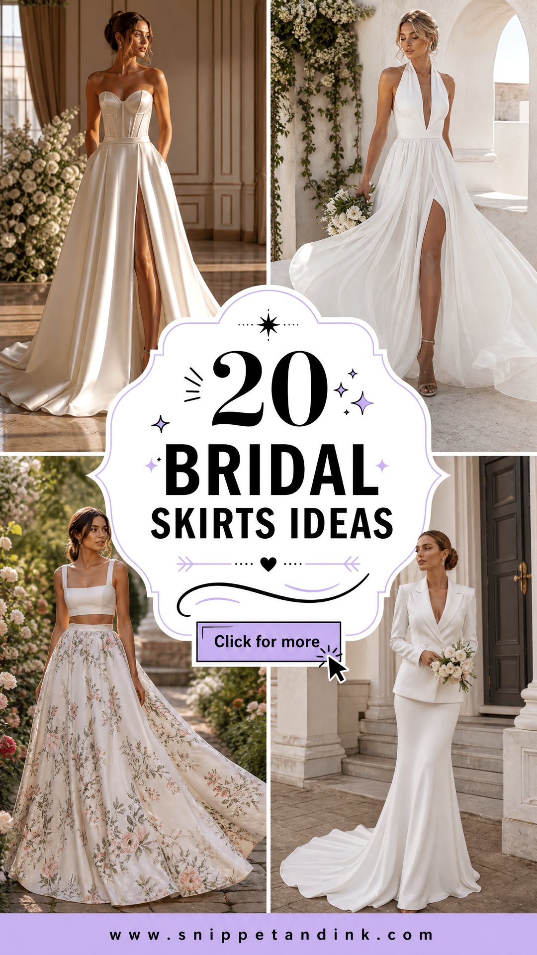 20 Bridal Skirts Ideas for Elegant and Modern Wedding Looks - 20 Bridal Skirts Ideas for Elegant and Modern Wedding Looks