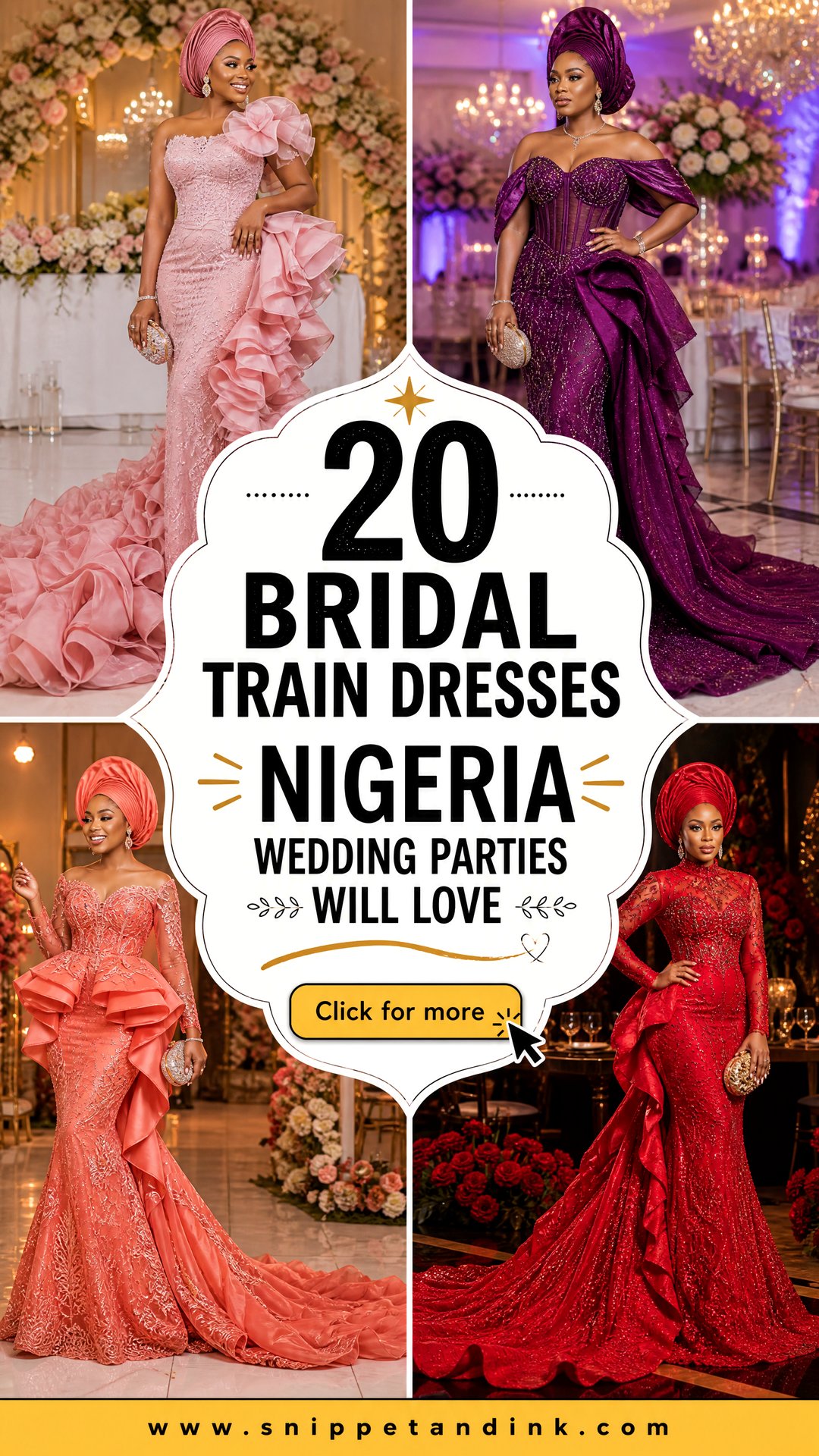 20 Bridal Train Dresses Nigeria Wedding Parties Will Love - 20 Bridal Train Dresses Nigeria Wedding Parties Will Love