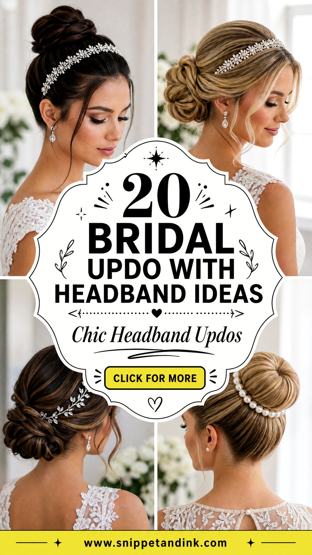 20 Bridal Updo with Headband Ideas for Chic Brides - 20 Bridal Updo with Headband Ideas for Chic Brides