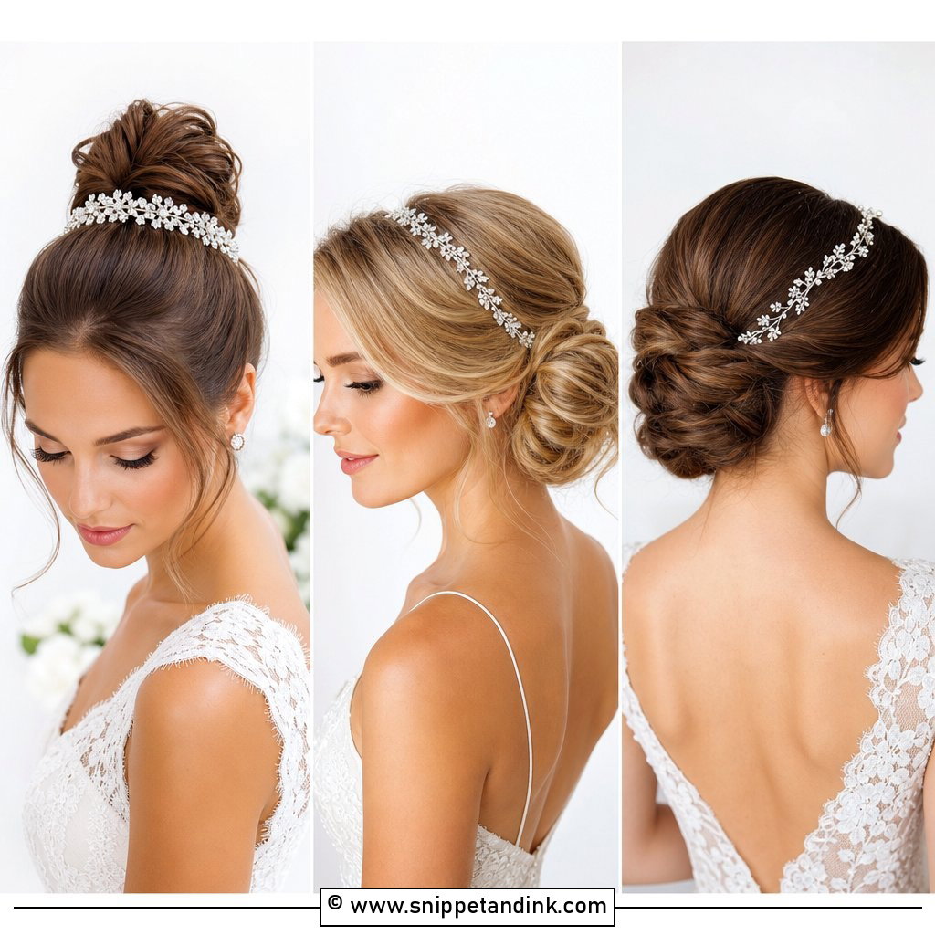 20 Bridal Updo with Headband Ideas for Chic Brides