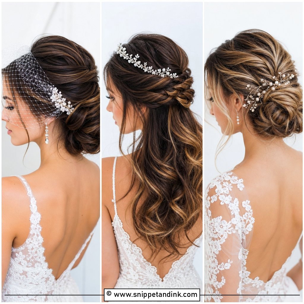 20 Bridal Updo with Headpiece Ideas for Luxe Looks