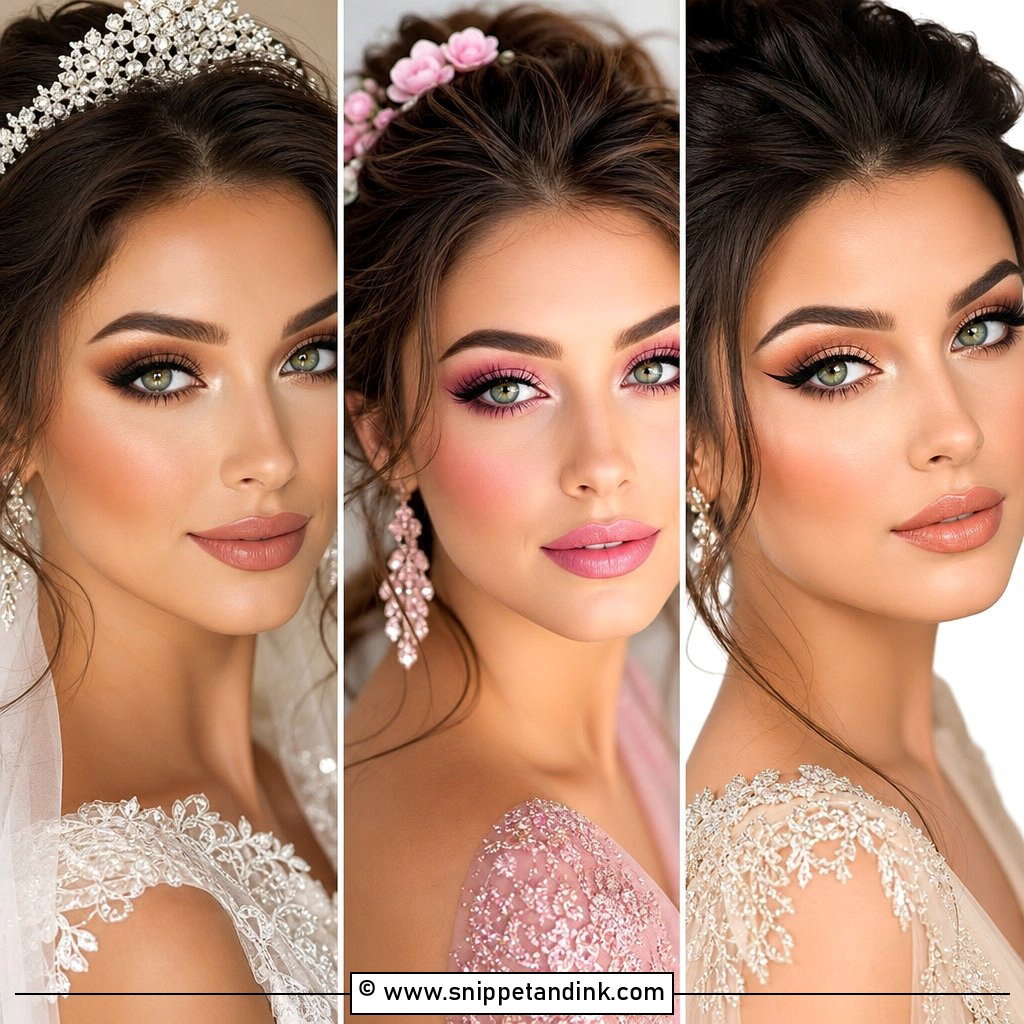 20 Bridal Wedding Makeup for Green Eyes to Shine