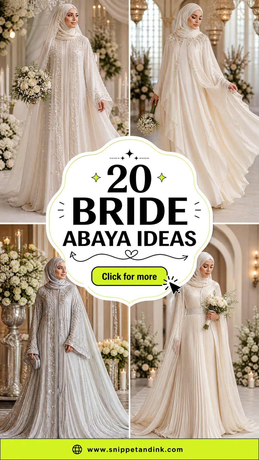 20 Bride Abaya Ideas for a Graceful and Modern Wedding Look - 20 Bride Abaya Ideas for a Graceful and Modern Wedding Look