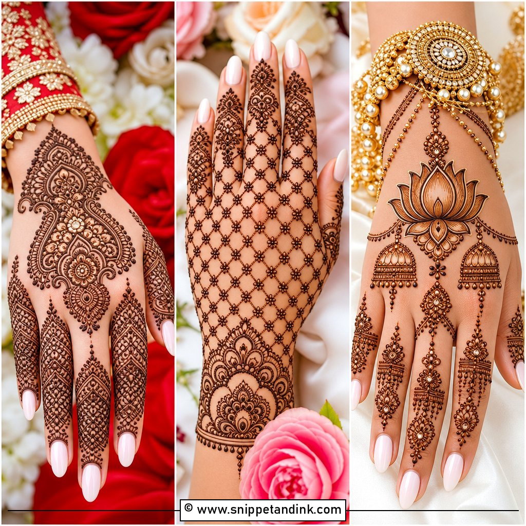 20 Bride Back Hand Mehndi Designs for Elegant Henna Art