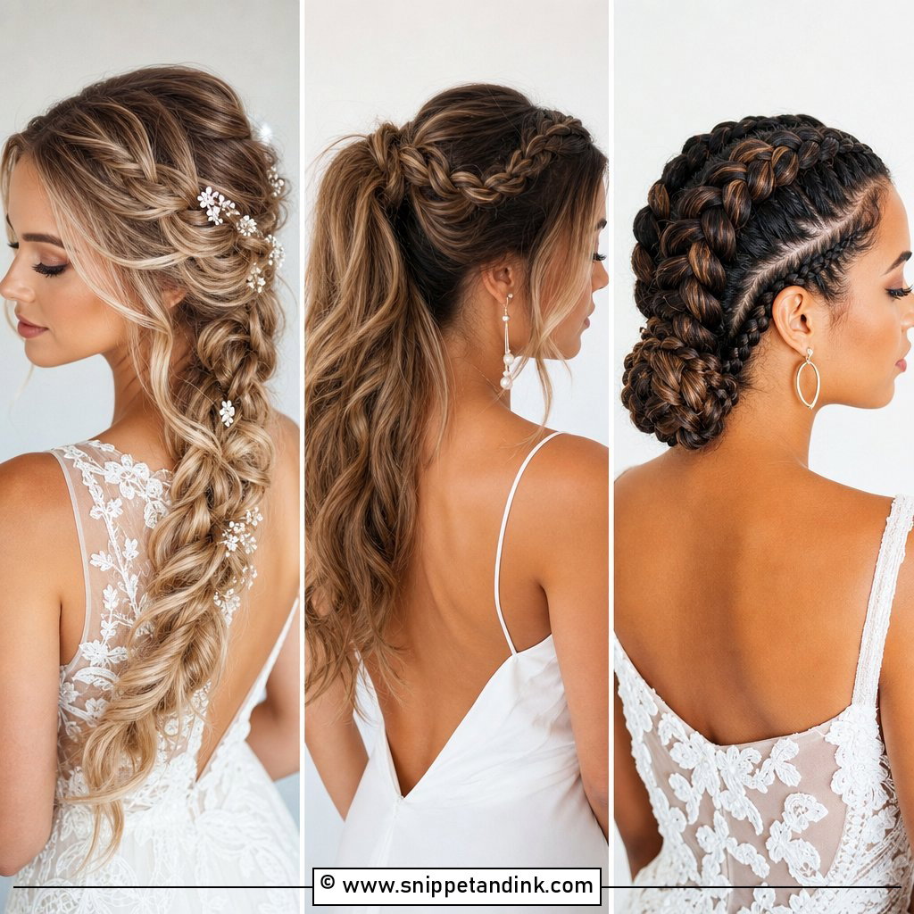 20 Bride Braids Hairstyles for Romantic Wedding Inspiration
