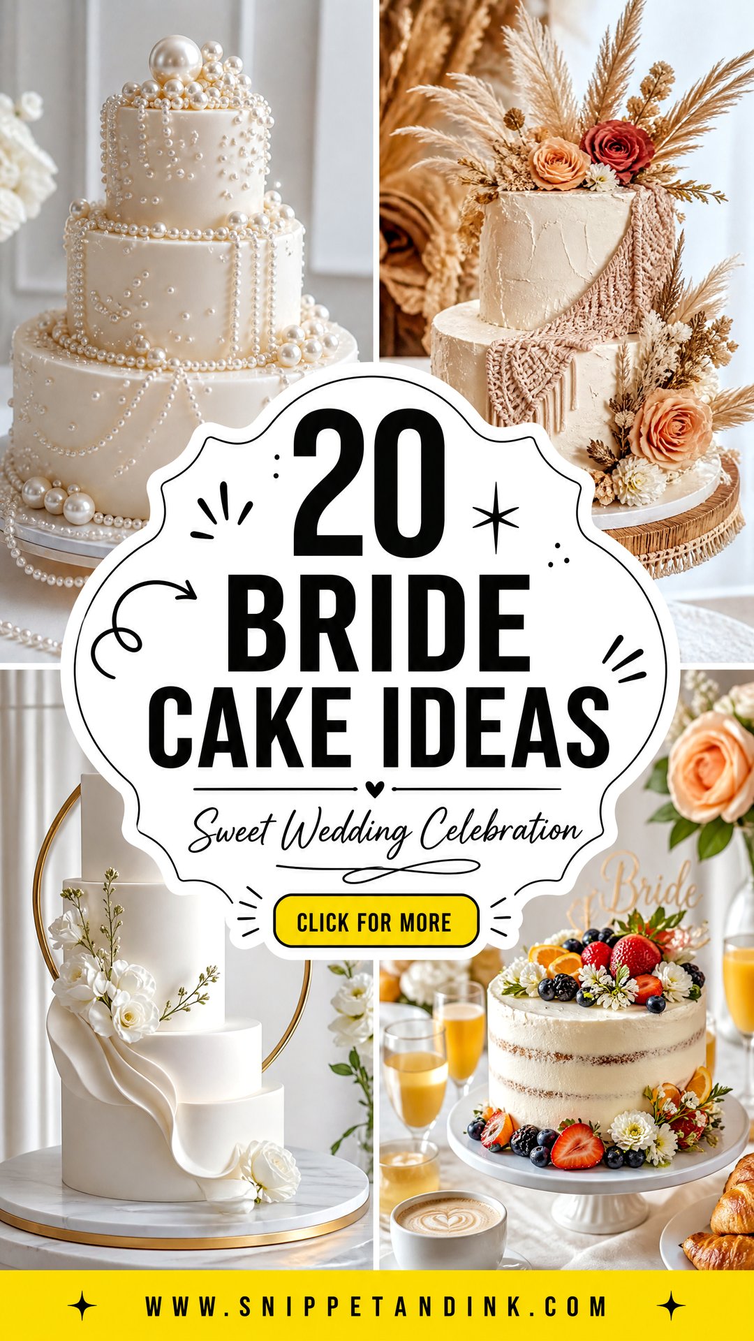 20 Bride Cake Ideas for a Sweet Wedding Celebration - 20 Bride Cake Ideas for a Sweet Wedding Celebration