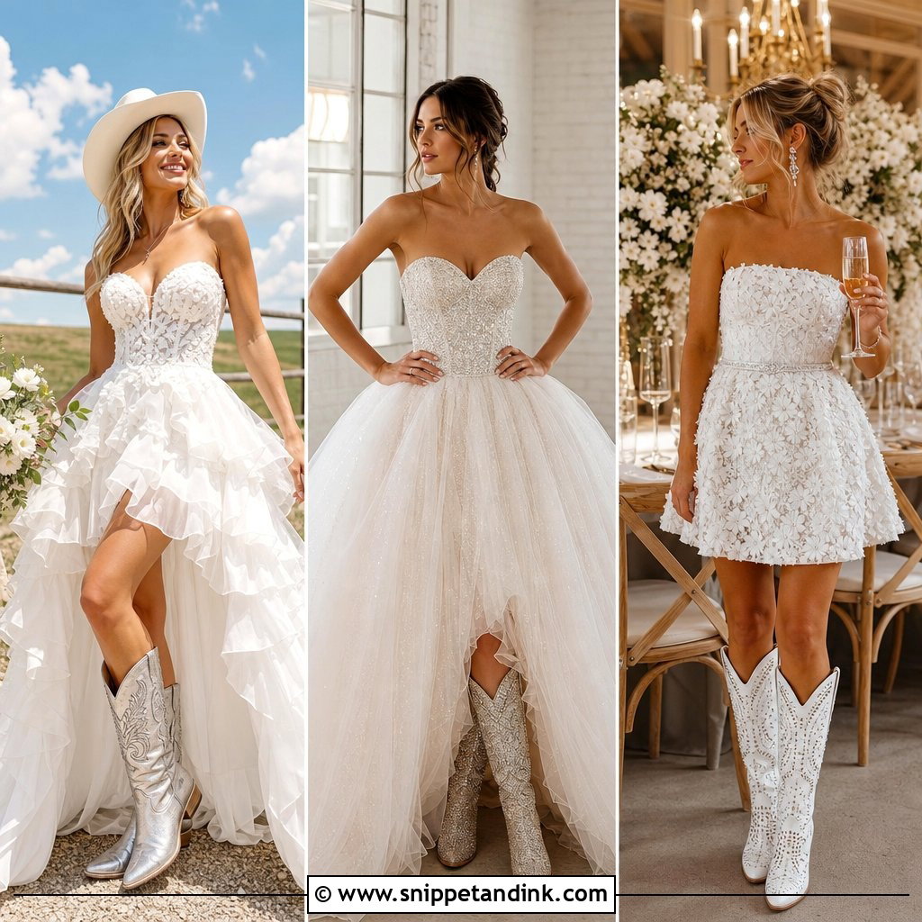 20 Bride Cowboy Boots Ideas for a Rustic-Chic Wedding Day