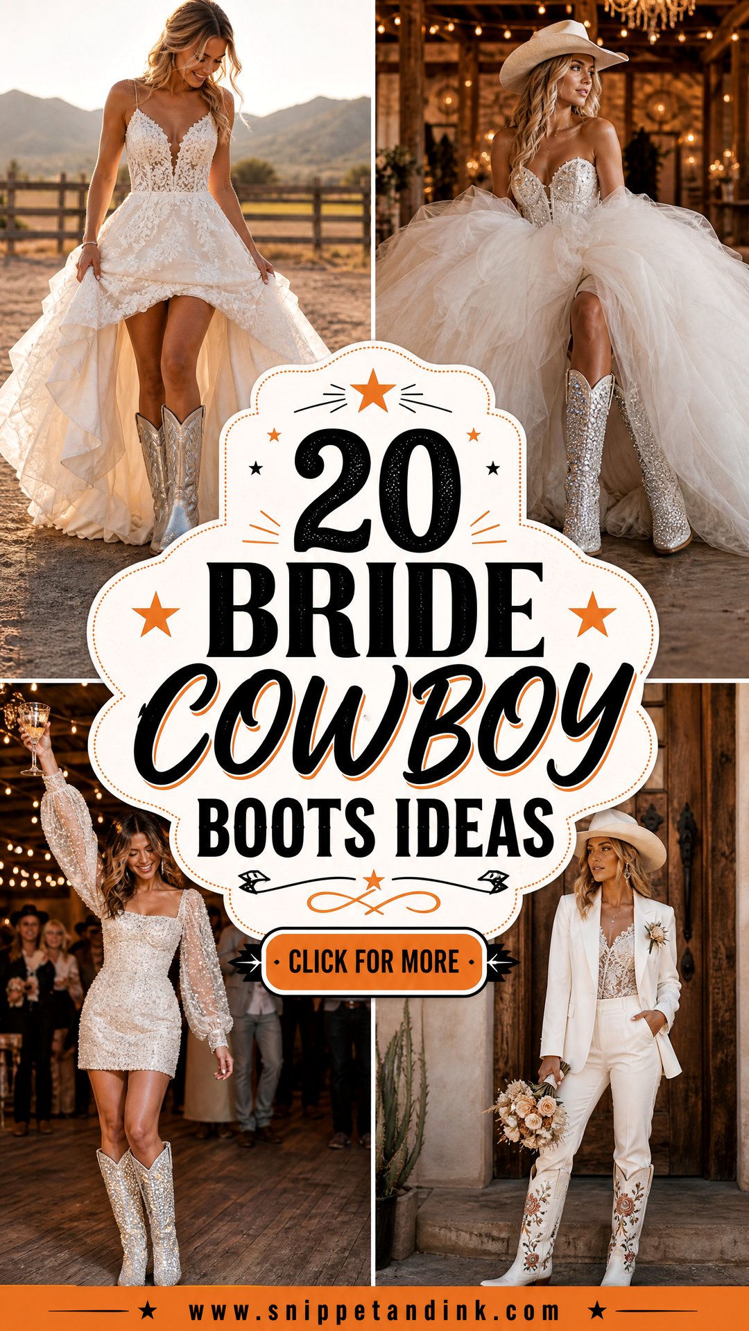 20 Bride Cowboy Boots Ideas for a Rustic-Chic Wedding Day - 20 Bride Cowboy Boots Ideas for a Rustic-Chic Wedding Day