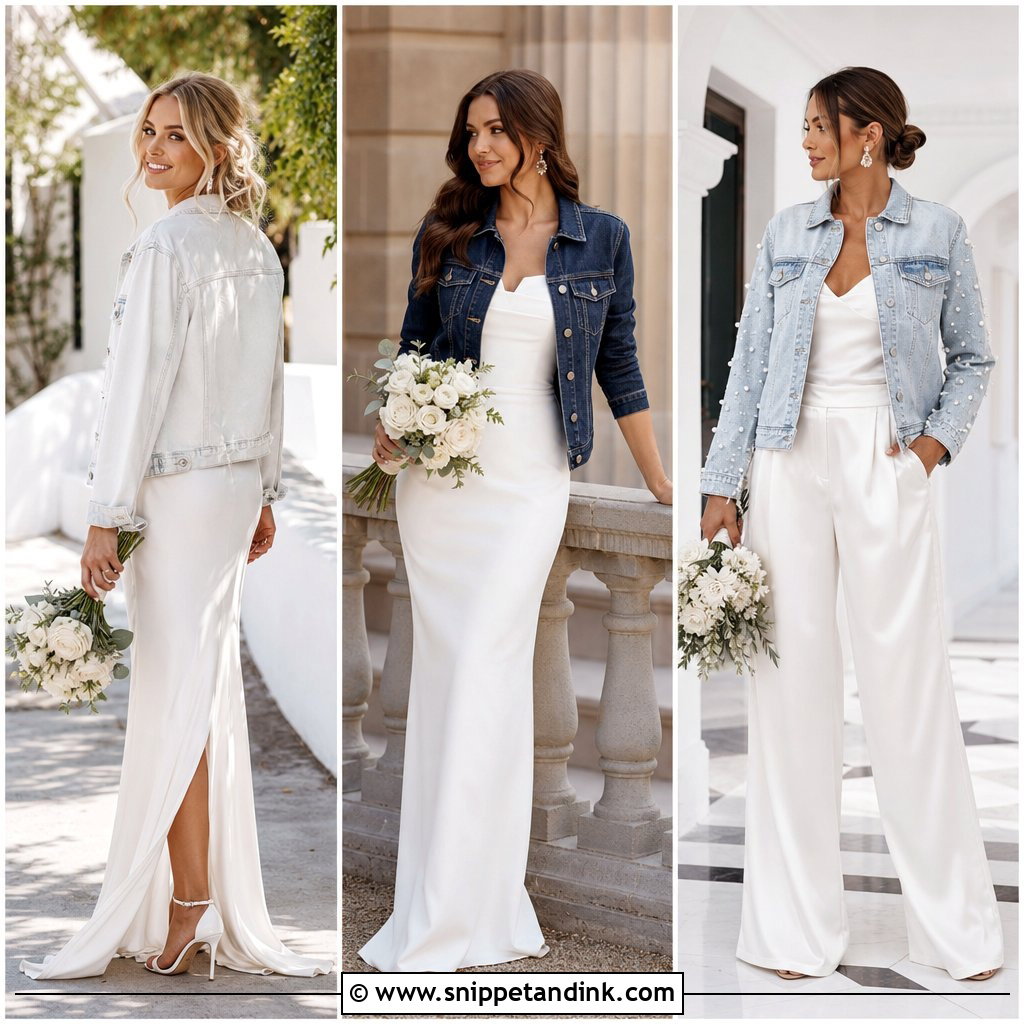20 Bride Denim Jacket Ideas Personalized Looks for Your Wedding Day