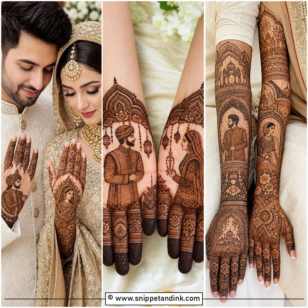 20 Bride Groom Mehndi Designs for Meaningful Wedding Art