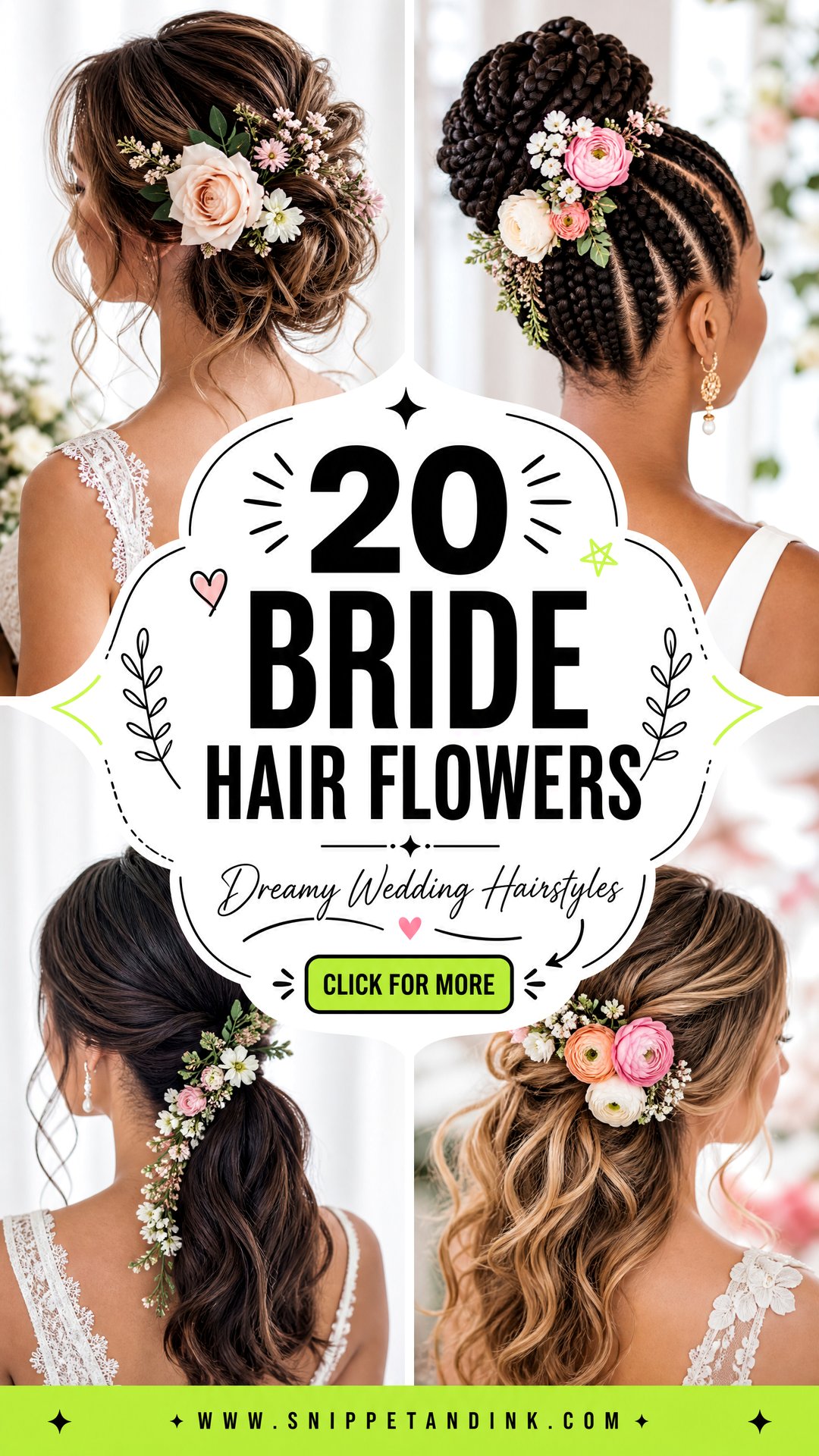 20 Bride Hair Flowers for Dreamy Wedding Hairstyles - 20 Bride Hair Flowers for Dreamy Wedding Hairstyles