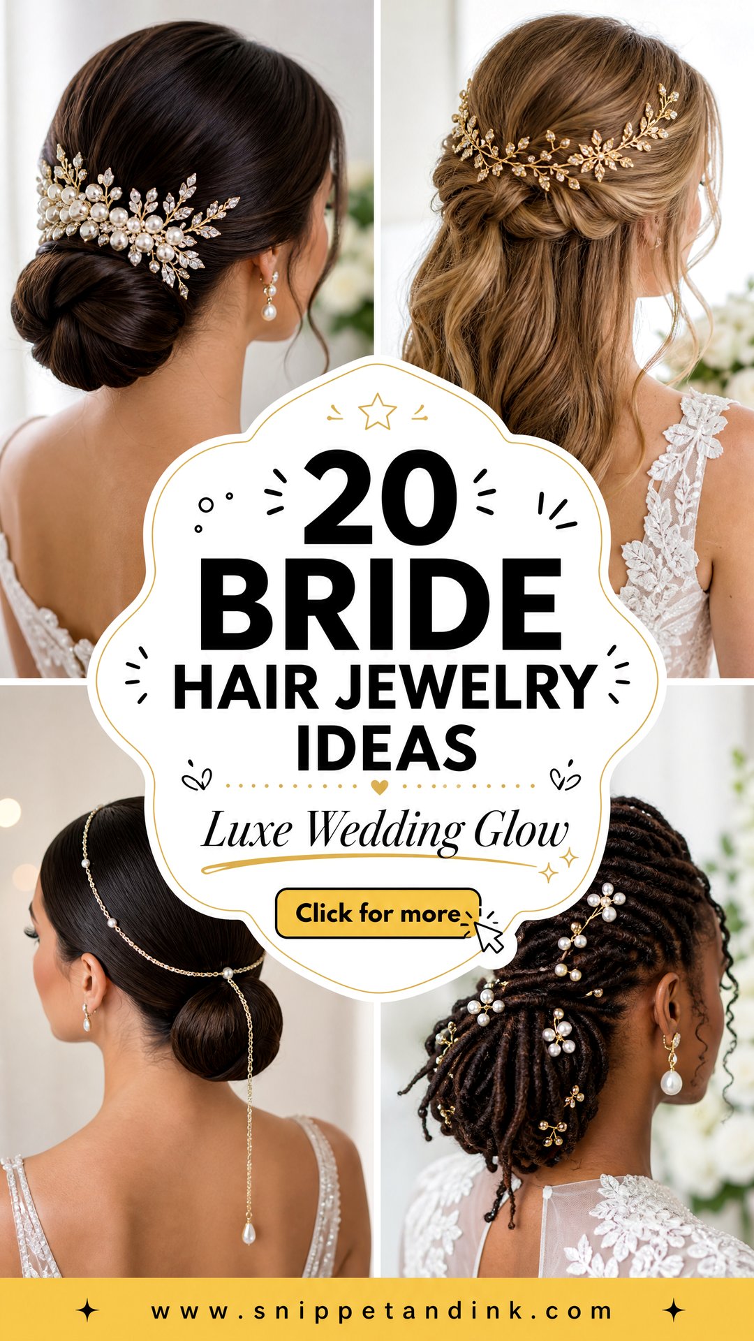 20 Bride Hair Jewelry Ideas for a Luxe Wedding Glow - 20 Bride Hair Jewelry Ideas for a Luxe Wedding Glow