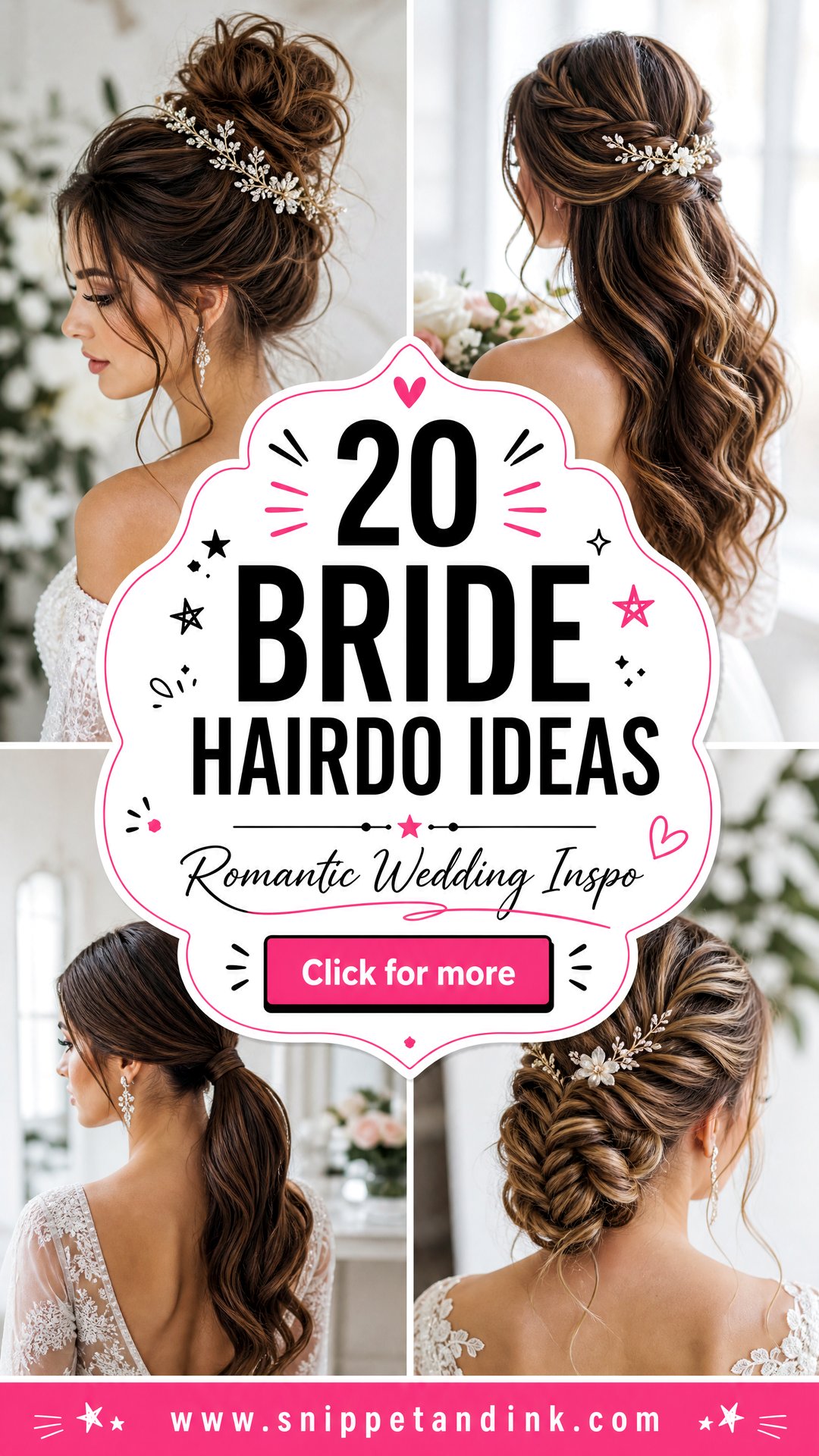 20 Bride Hairdo Ideas for Romantic Wedding Inspiration - 20 Bride Hairdo Ideas for Romantic Wedding Inspiration