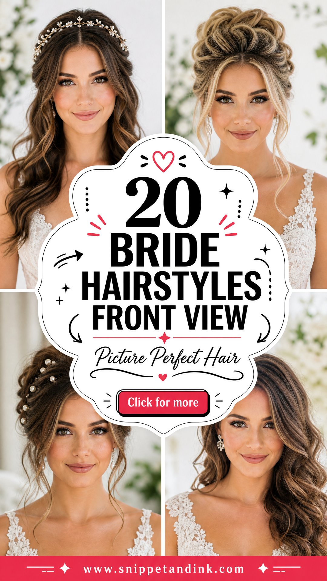 20 Bride Hairstyles Front View for Picture-Perfect Hair - 20 Bride Hairstyles Front View for Picture-Perfect Hair