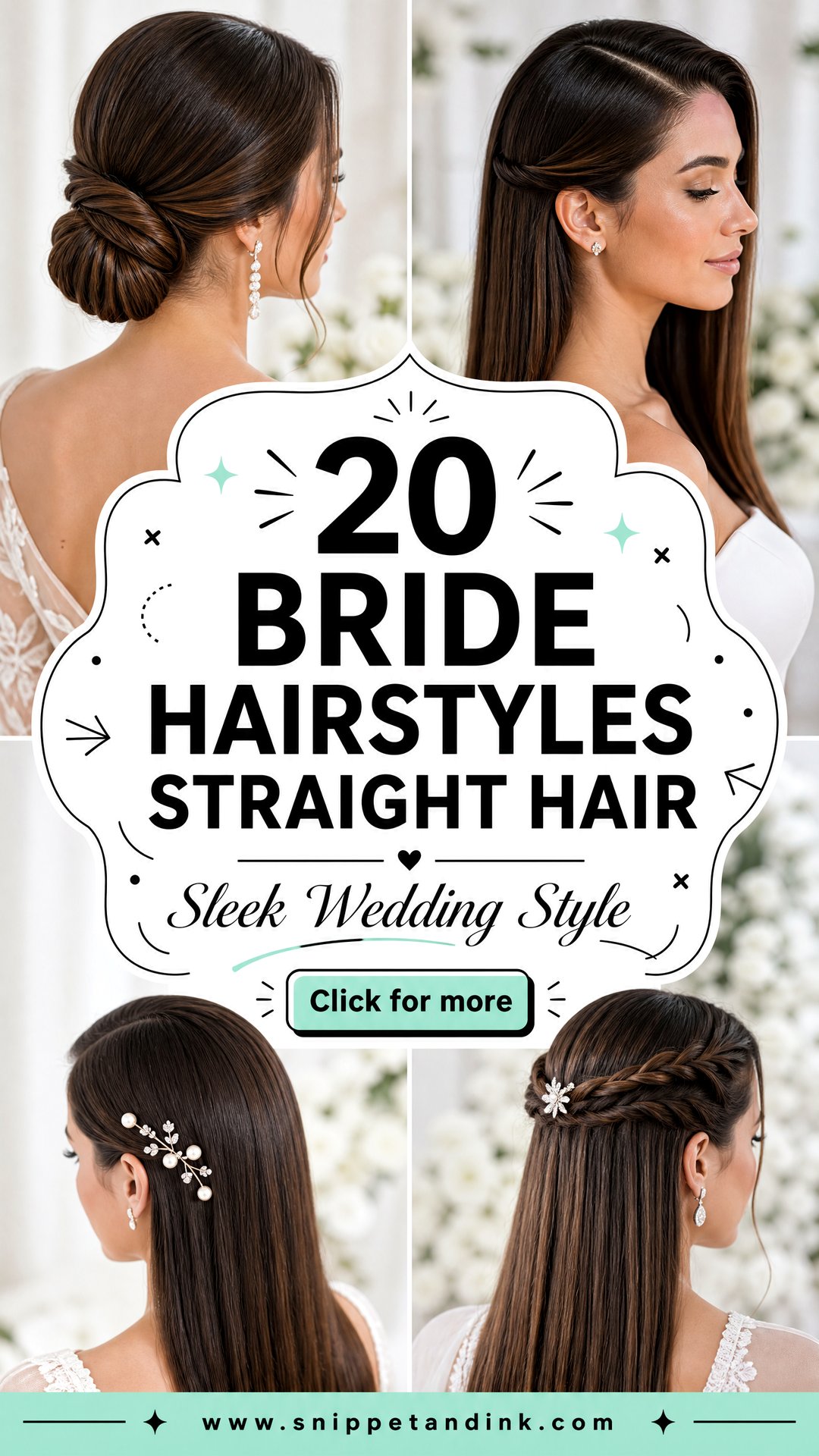 20 Bride Hairstyles Straight Hair for Sleek Wedding Style - 20 Bride Hairstyles Straight Hair for Sleek Wedding Style