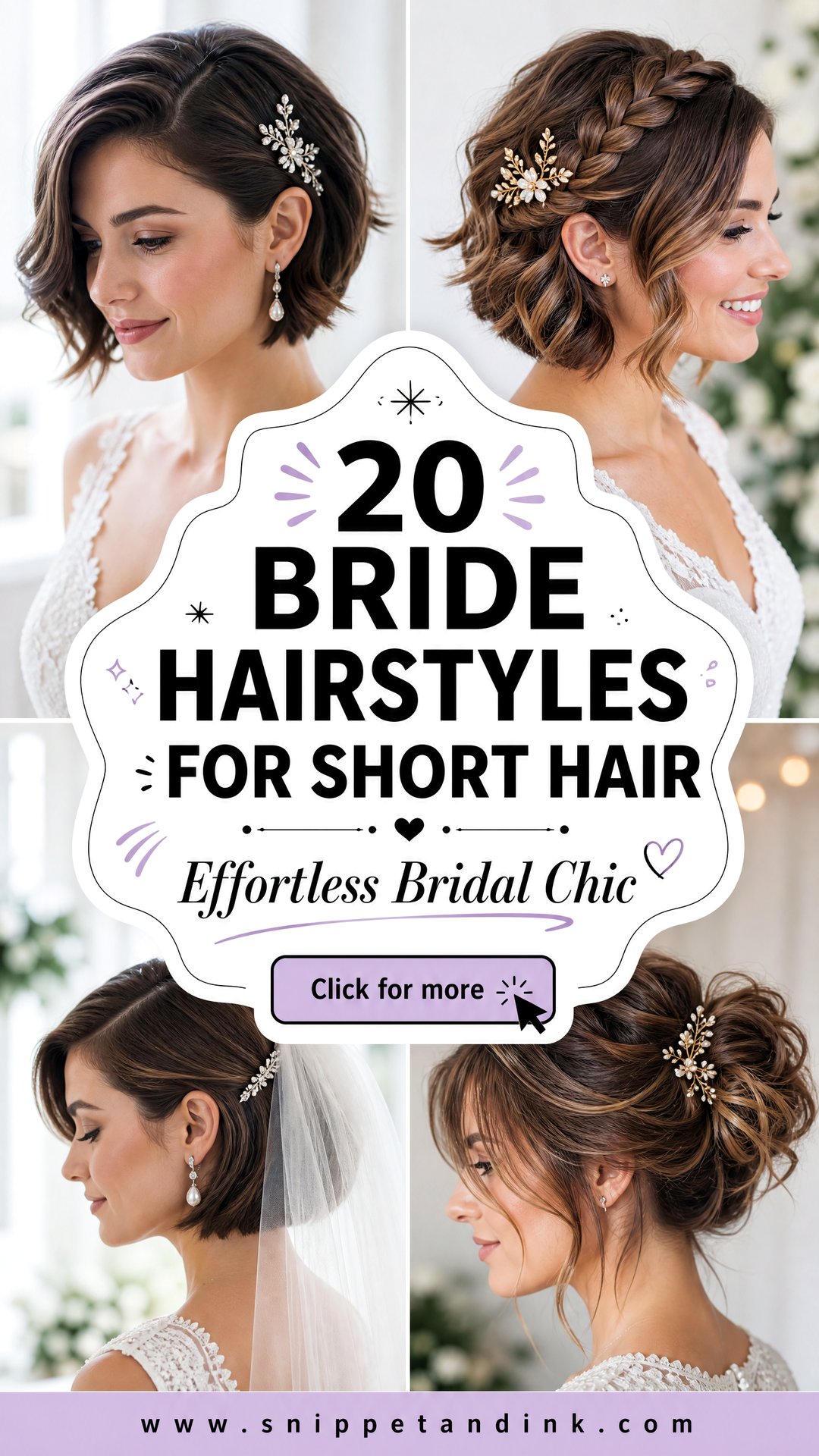 20 Bride Hairstyles for Short Hair That Feel Effortless - 20 Bride Hairstyles for Short Hair That Feel Effortless