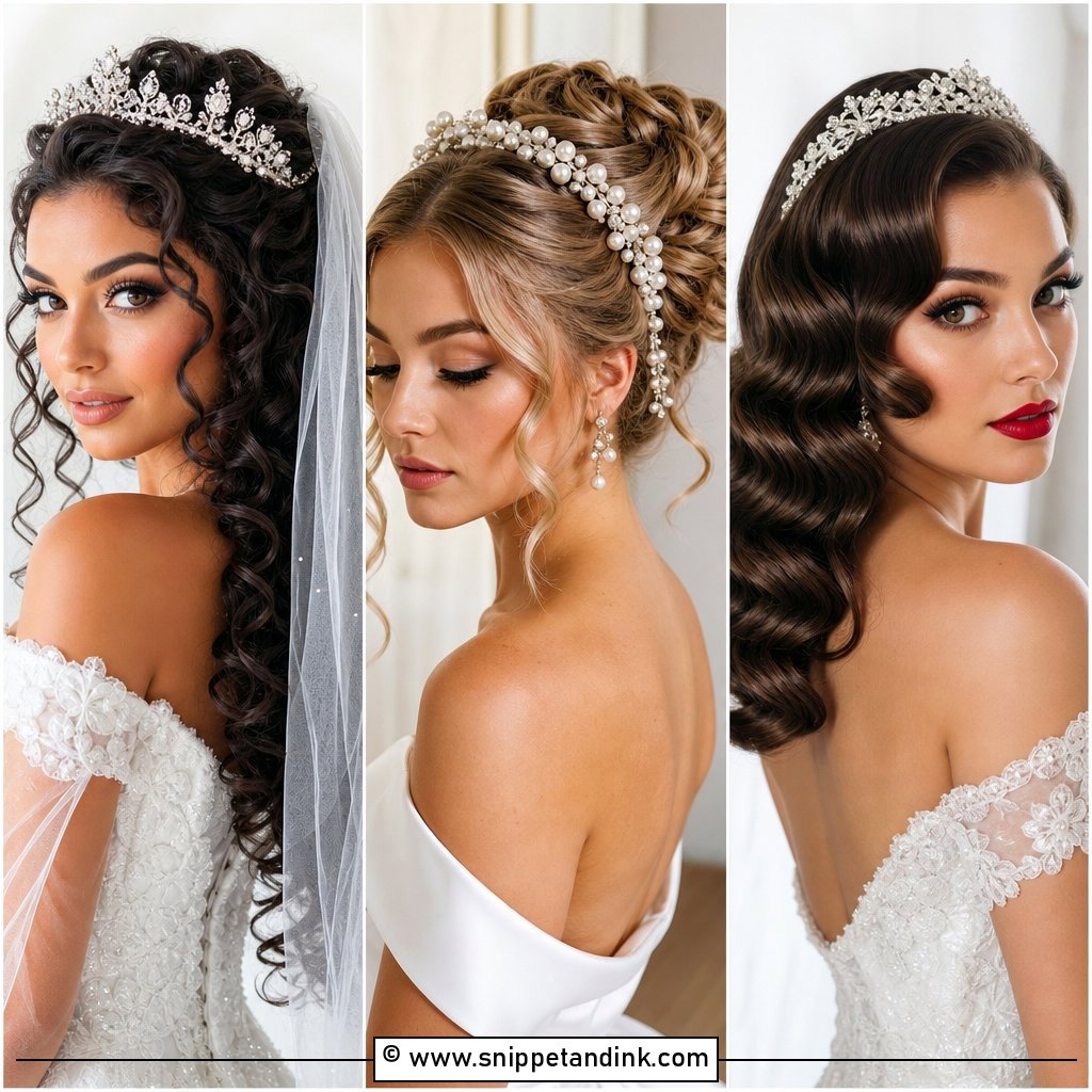 20 Bride Hairstyles with Crown for Fairytale Bridal Hair