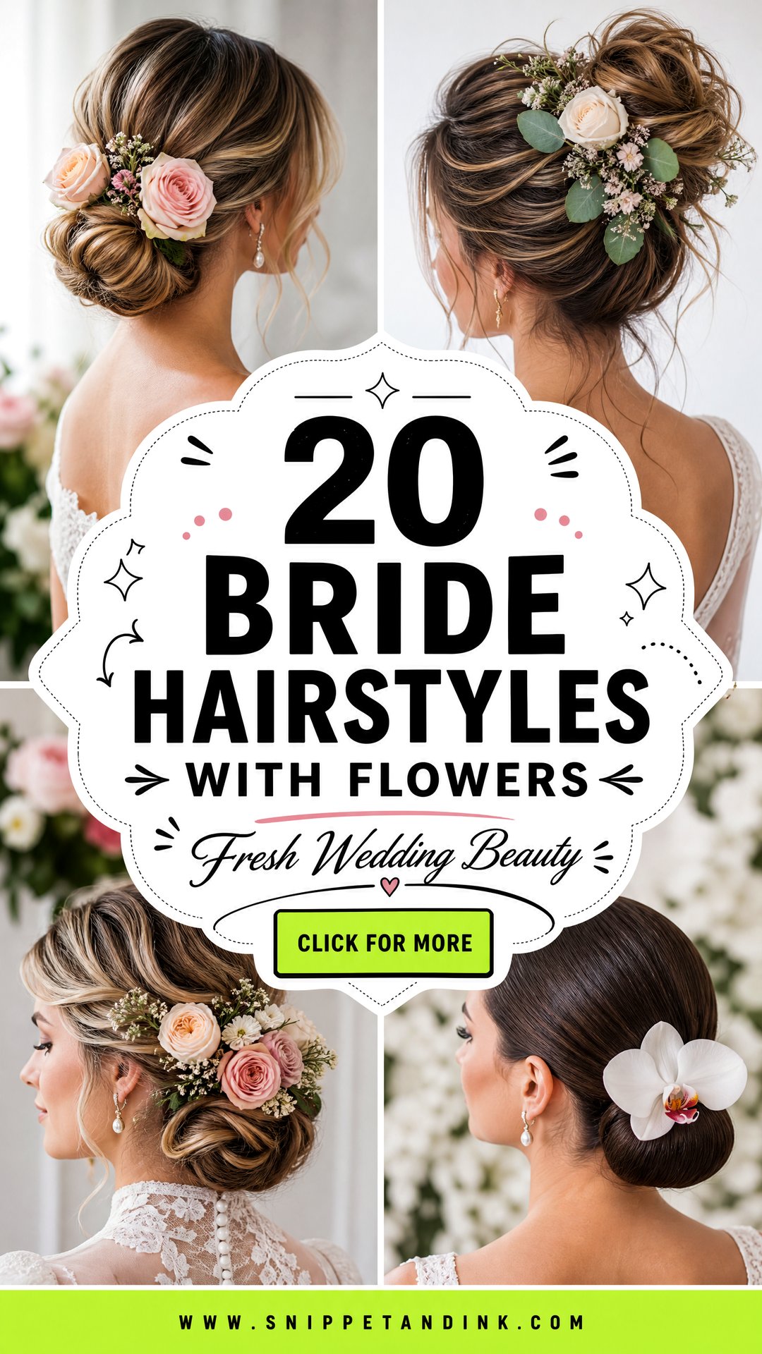 20 Bride Hairstyles with Flowers for Fresh Wedding Beauty - 20 Bride Hairstyles with Flowers for Fresh Wedding Beauty