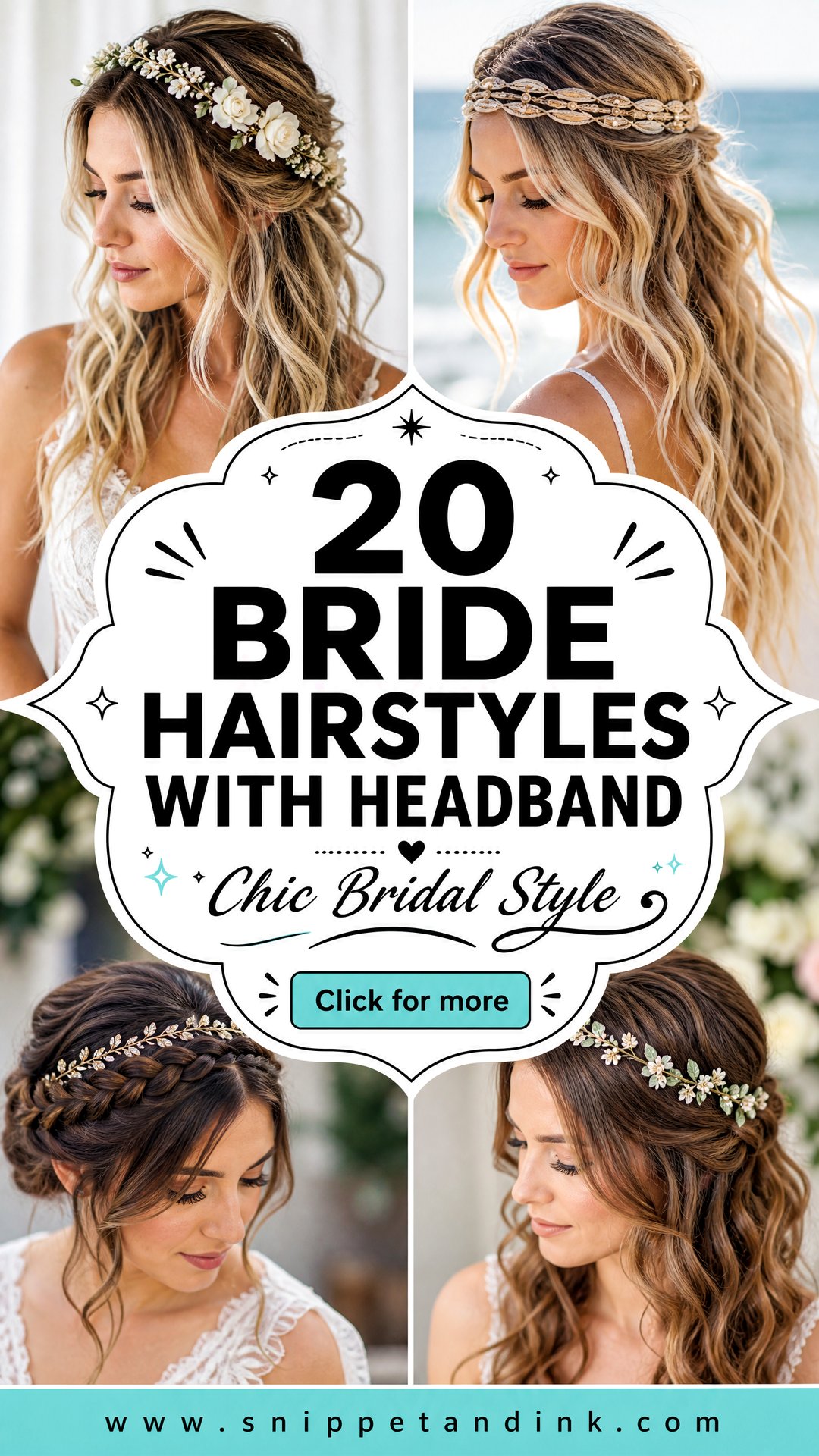 20 Bride Hairstyles with Headband for Chic Bridal Style - 20 Bride Hairstyles with Headband for Chic Bridal Style