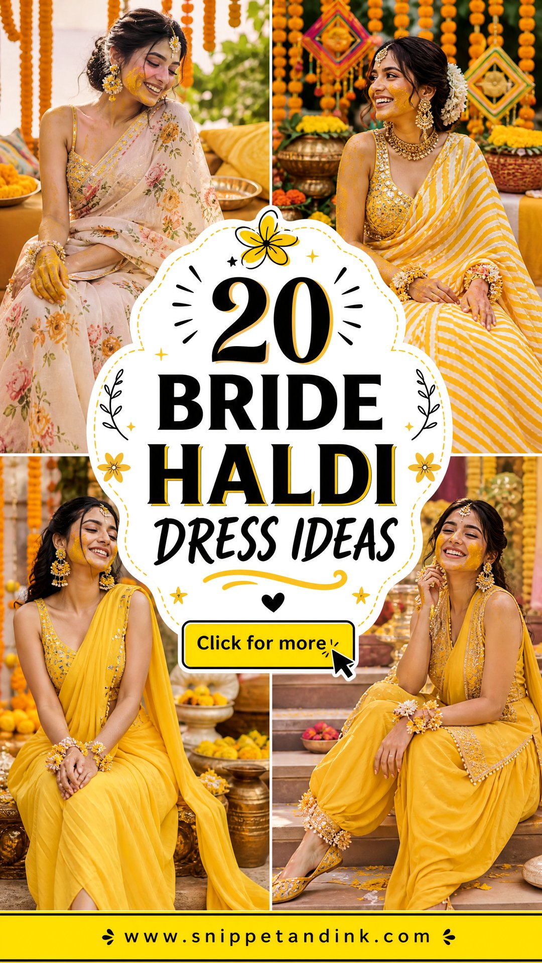 20 Bride Haldi Dress Ideas for a Joyful Pre-Wedding Glow - 20 Bride Haldi Dress Ideas for a Joyful Pre-Wedding Glow
