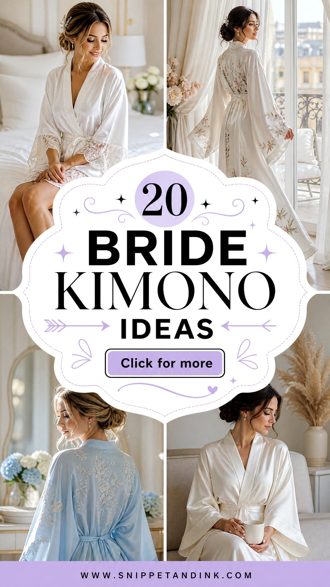 20 Bride Kimono Ideas for a Stylish Wedding Morning and Beyond - 20 Bride Kimono Ideas for a Stylish Wedding Morning and Beyond