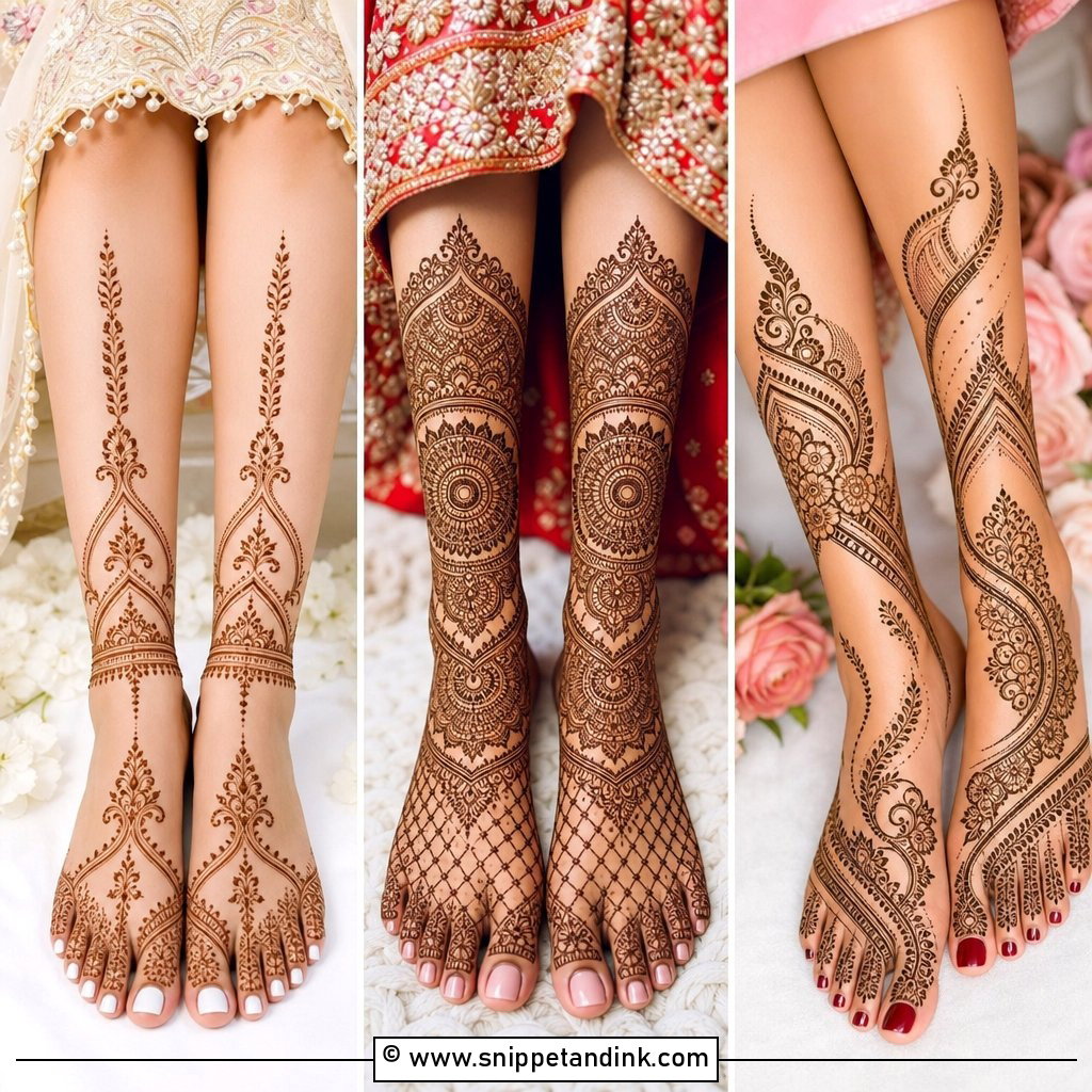 20 Bride Lag Mehndi Design Ideas for Stunning Bridal Feet