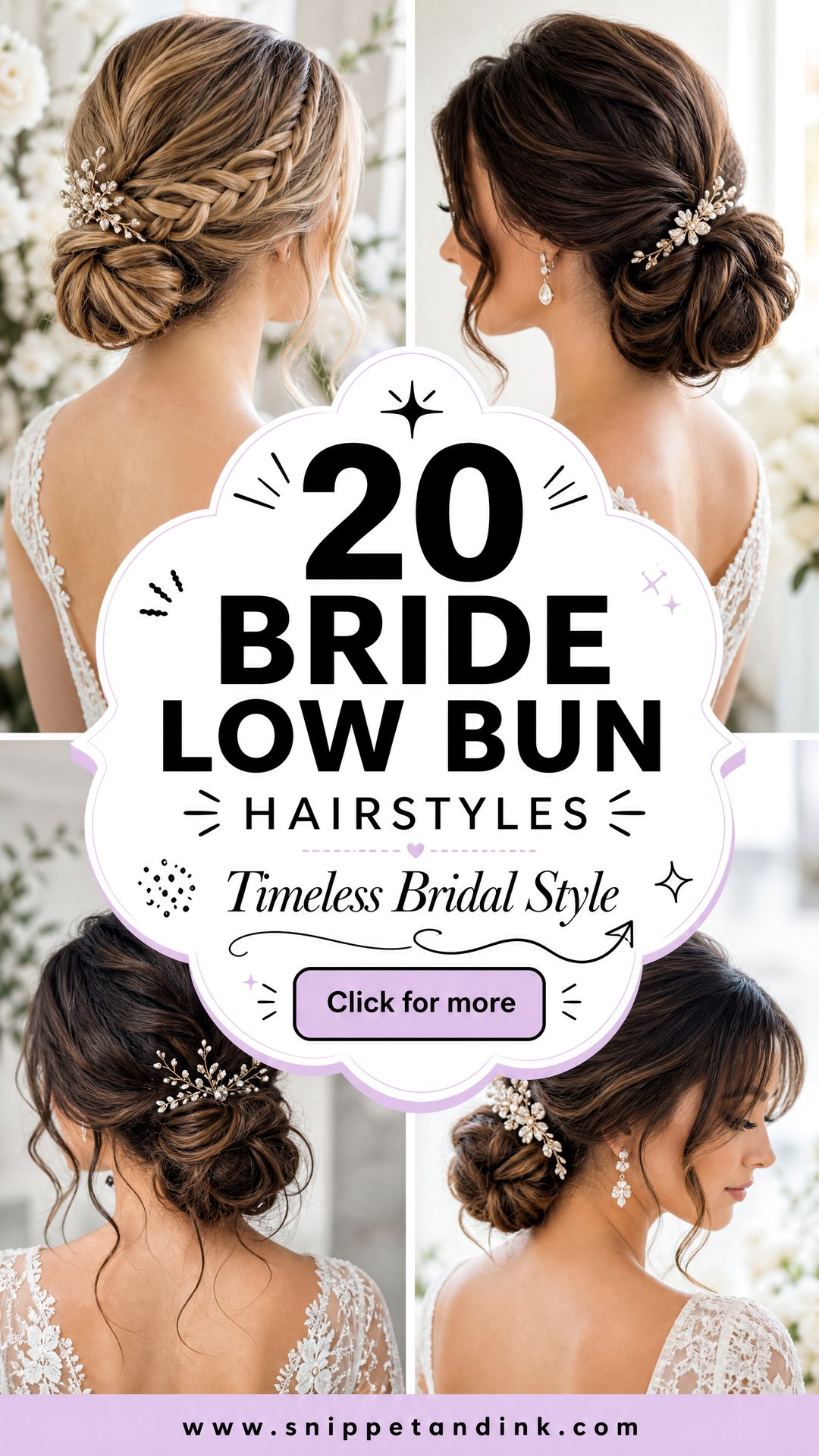20 Bride Low Bun Hairstyles for Timeless Bridal Style - 20 Bride Low Bun Hairstyles for Timeless Bridal Style