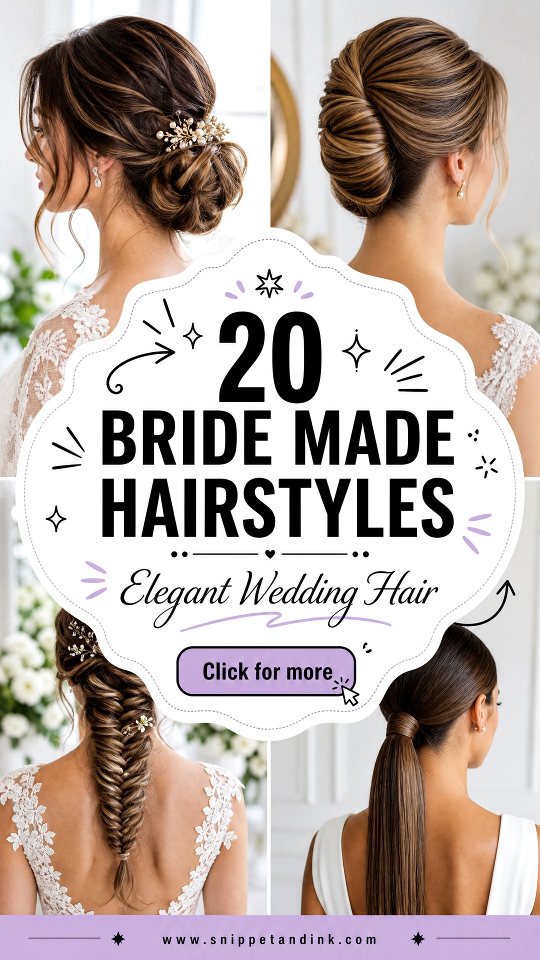 20 Bride Made Hairstyles for Elegant Wedding-Day Beauty - 20 Bride Made Hairstyles for Elegant Wedding-Day Beauty