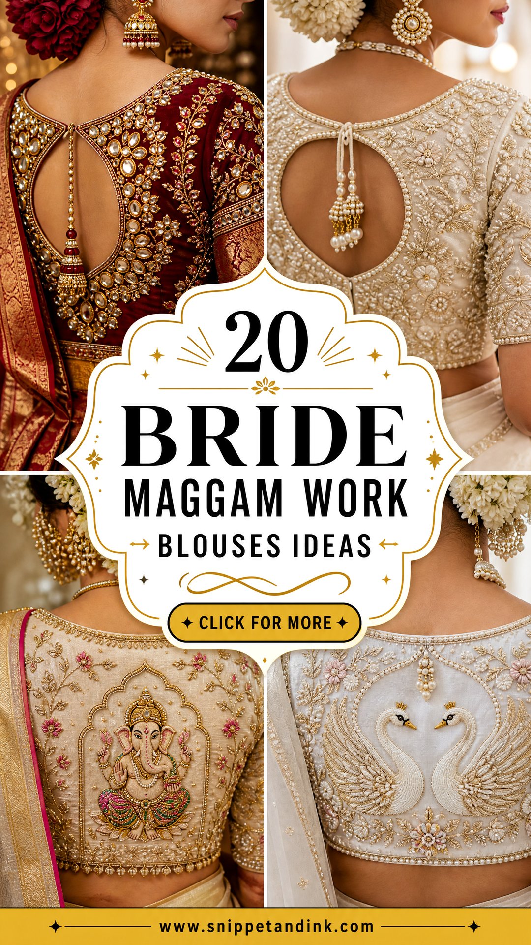 20 Bride Maggam Work Blouses Ideas for Exquisite Bridal Style - 20 Bride Maggam Work Blouses Ideas for Exquisite Bridal Style