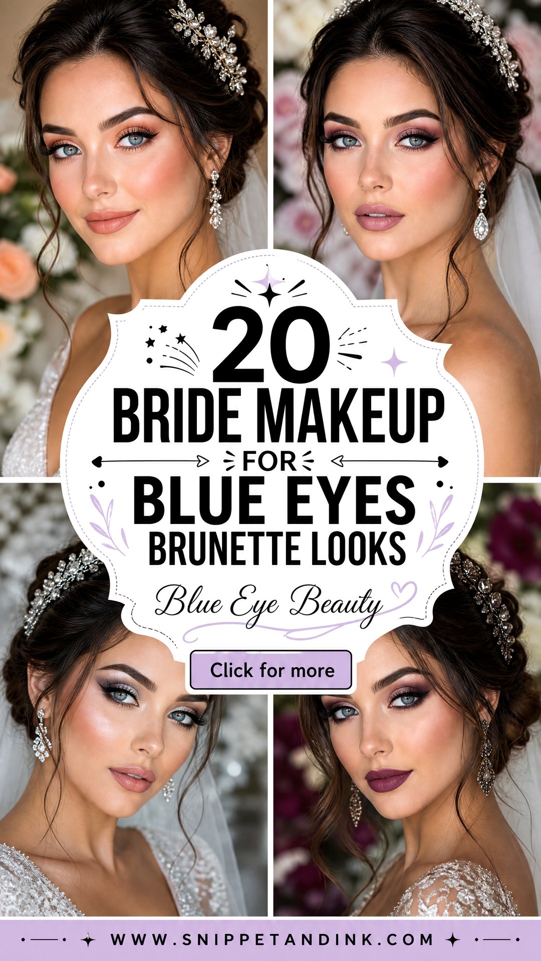 20 Bride Makeup for Blue Eyes Brunette Looks to Inspire - 20 Bride Makeup for Blue Eyes Brunette Looks to Inspire
