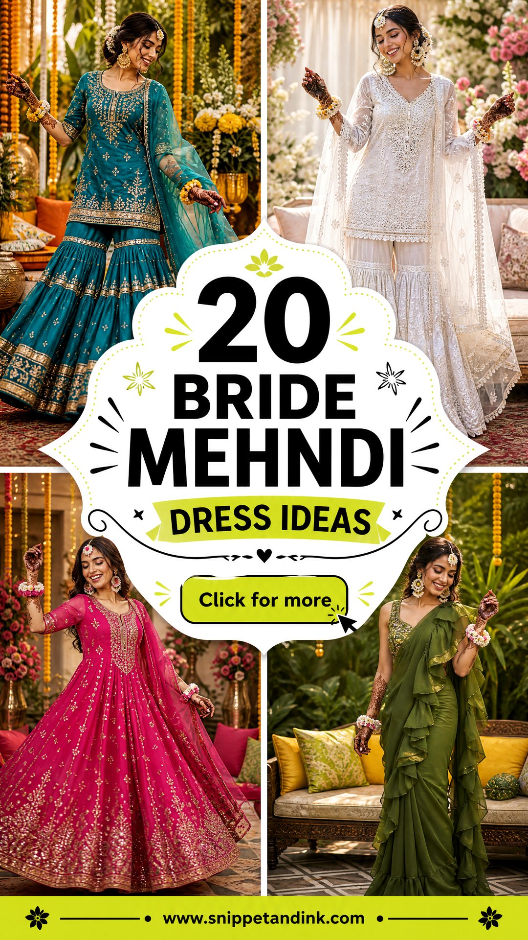 20 Bride Mehndi Dress Ideas for a Picture-Perfect Celebration - 20 Bride Mehndi Dress Ideas for a Picture-Perfect Celebration