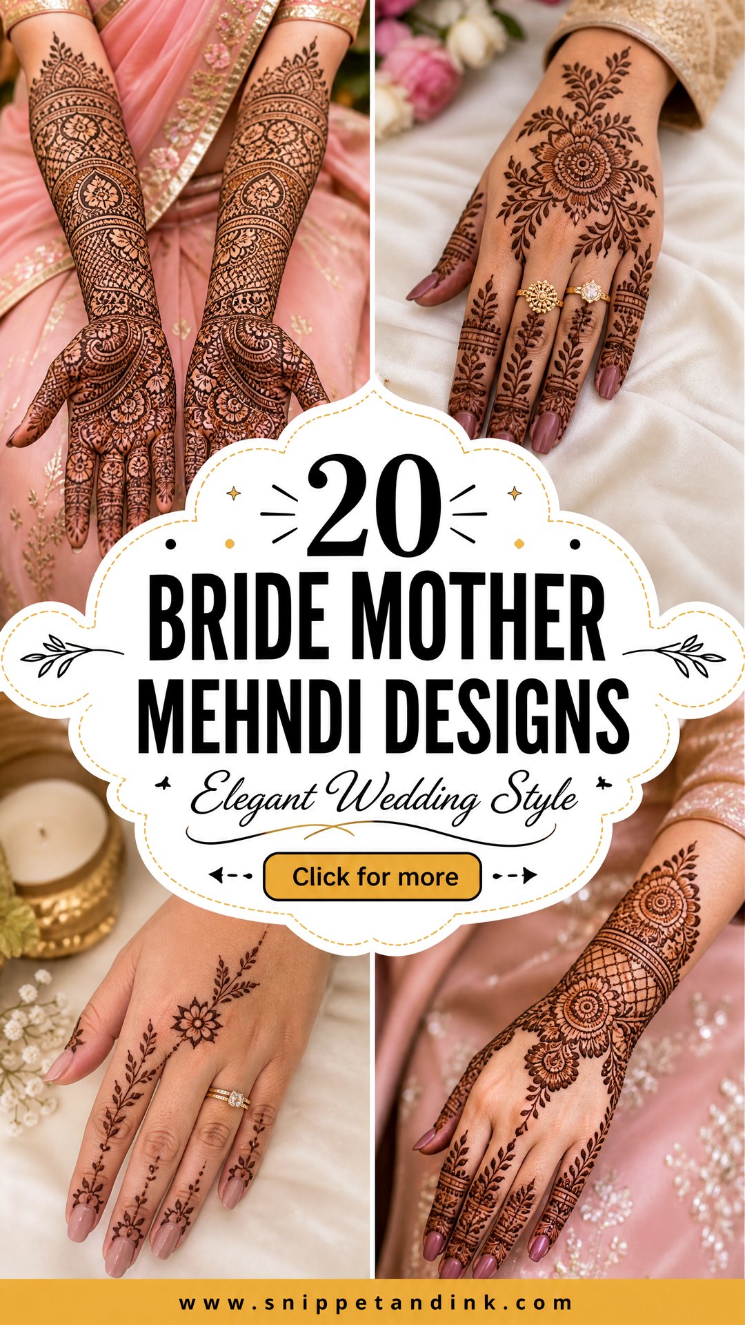 20 Bride Mother Mehndi Designs for Elegant Wedding Style - 20 Bride Mother Mehndi Designs for Elegant Wedding Style