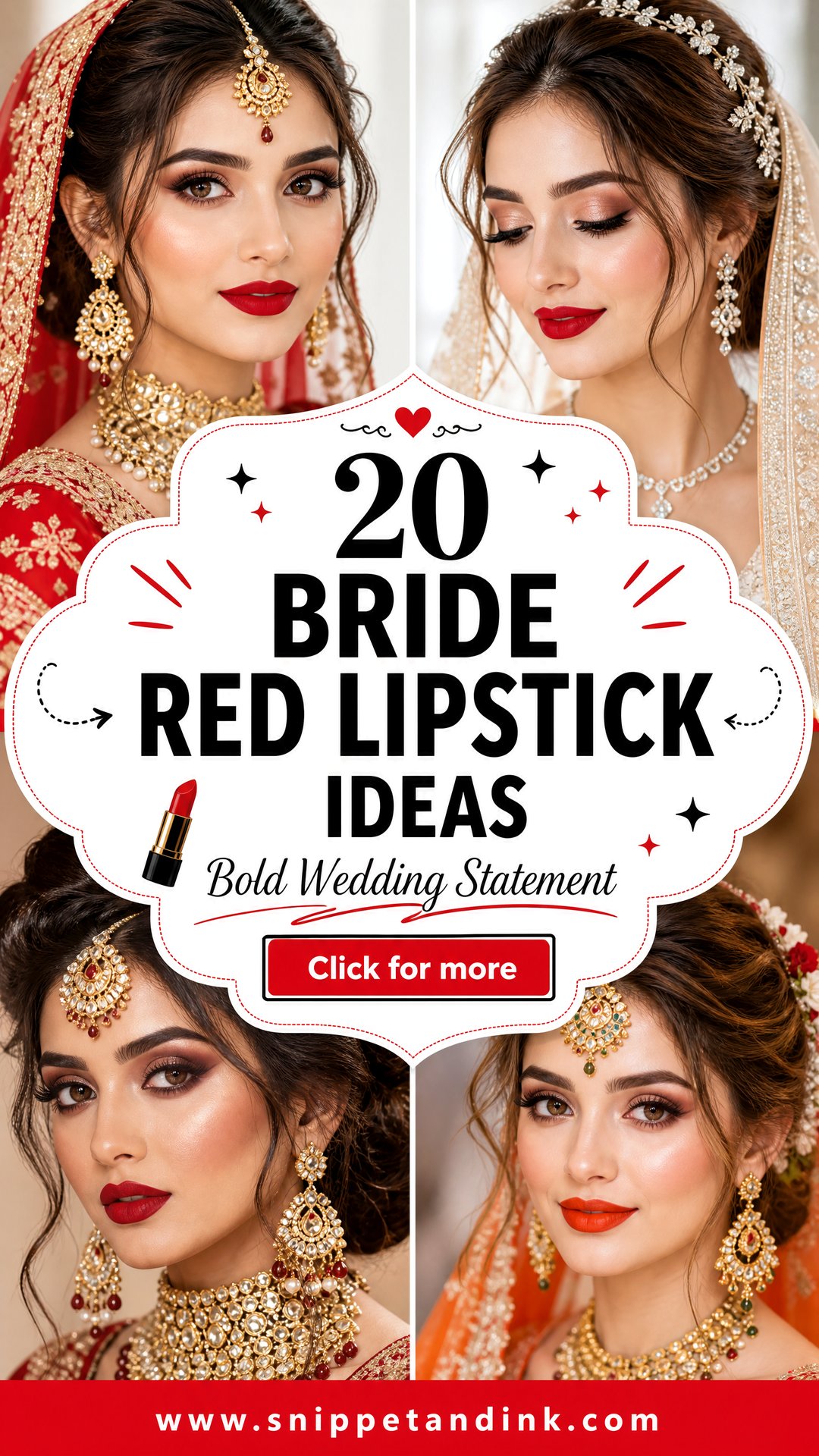 20 Bride Red Lipstick Ideas for a Bold Wedding Statement - 20 Bride Red Lipstick Ideas for a Bold Wedding Statement